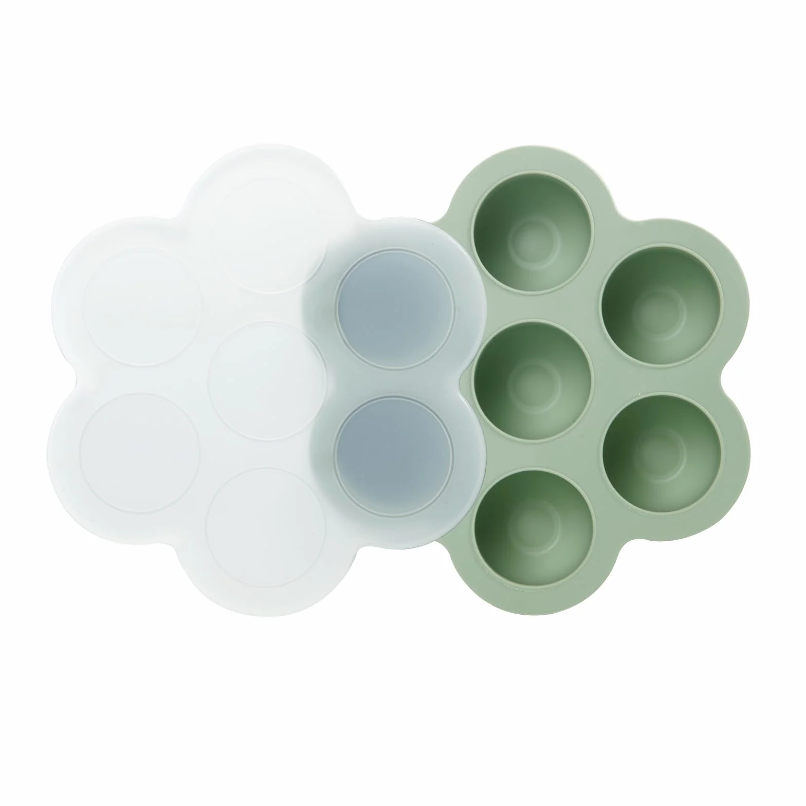 PandaEar Set di 3 Vaschette per Congelatore per Alimenti per Bambini in Silicone con Coperchi