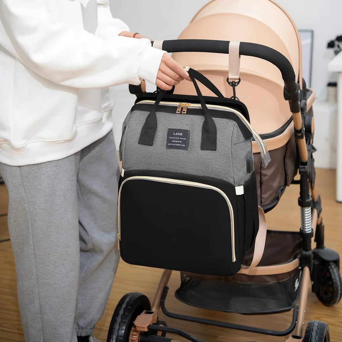 Zaino Fasciatoio Mamma Multifunzione Grande con Lettino e Borsa Isolante