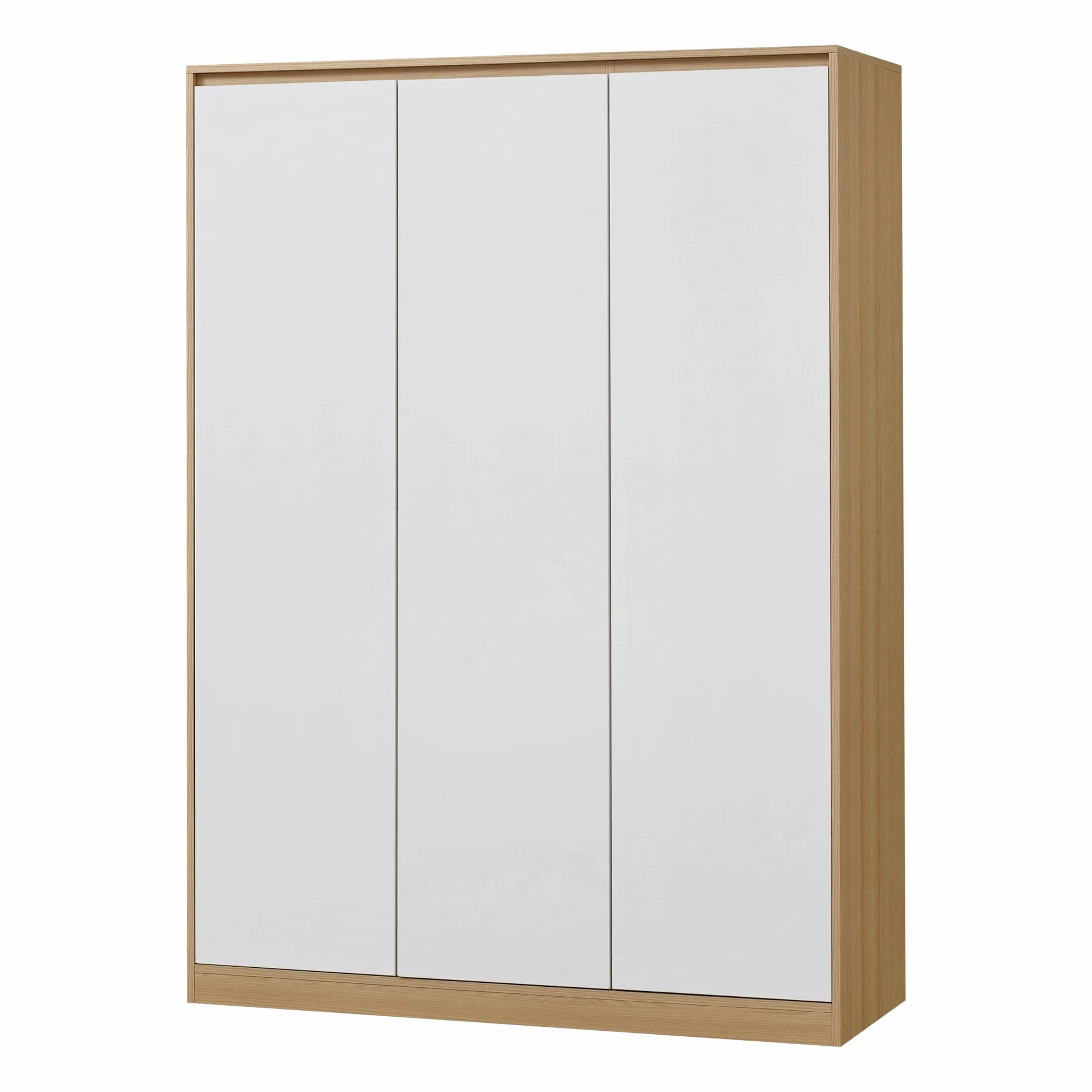 Armadio per Guardaroba con Ante Bianche 4 Scomparti 176 x 120 x 52 cm MDF Effetto Rovere
