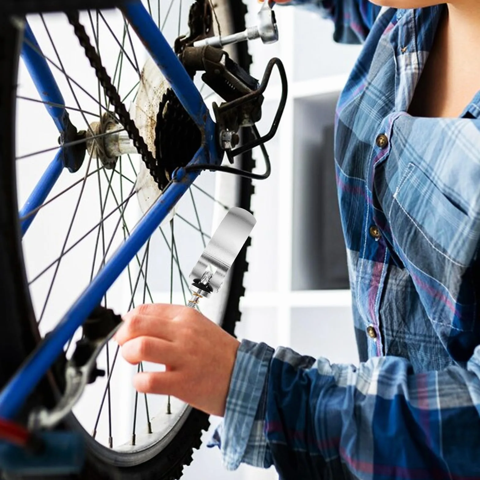ORFOFE Connettore per Rimorchio Bicicletta 2 unità in Lega di Alluminio Argento Pieghevole