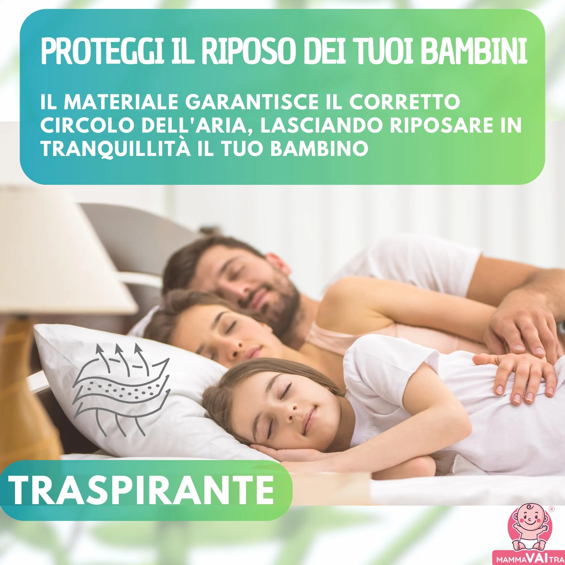 Coprimaterasso Matrimoniale Impermeabile in Bambù 160x190x30 cm