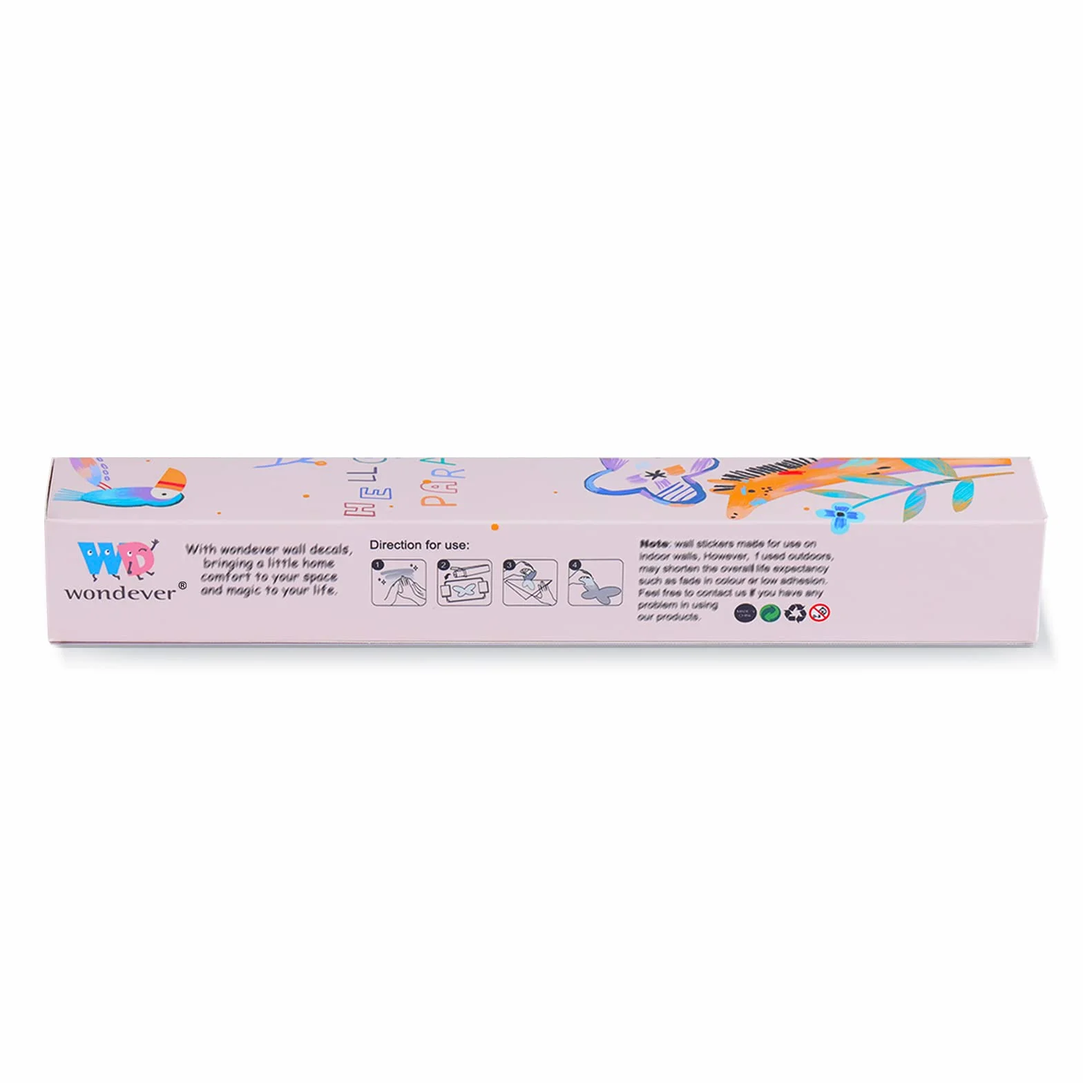 Wondever Adesivi Murali Bambini Mongolfiera Animali Sticker da Muro per Camere Ragazze