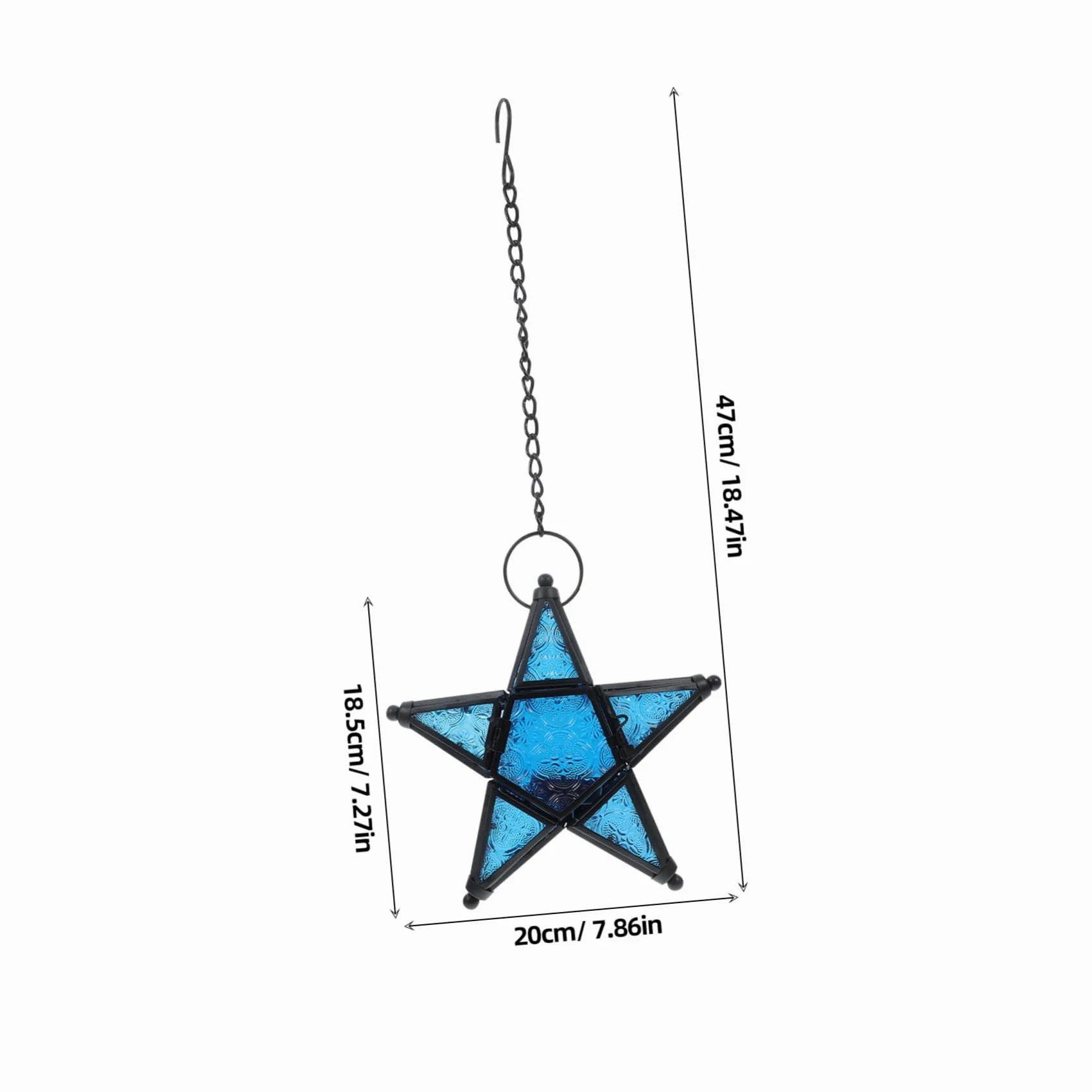 WOONEKY Lanterna Sospesa Forma Di Stella in Vetro Portacandele Decorativo Per Interni Ed Esterni Per Terrazze e Arredamento Rustico