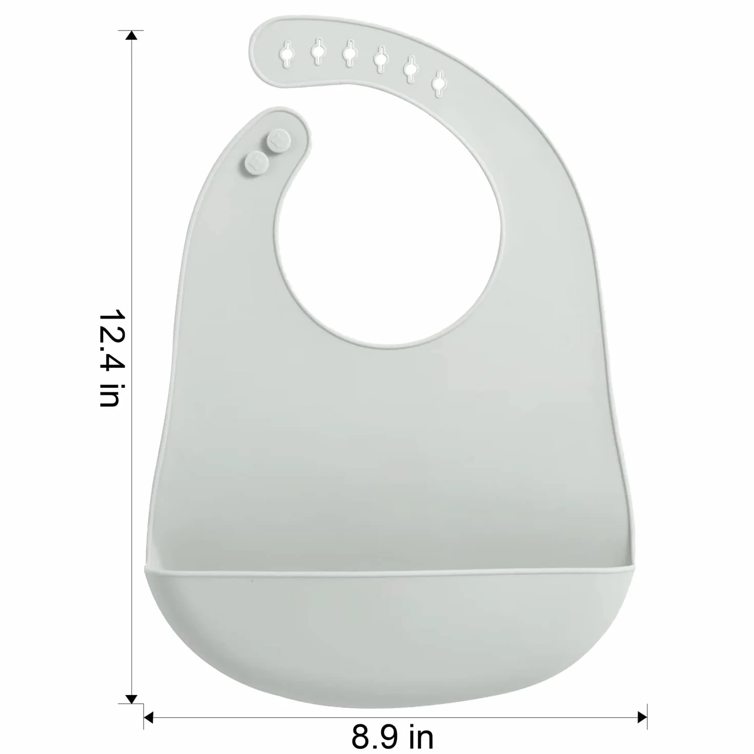 PandaEar 3 Pezzi Bavaglini in Silicone Impermeabili per Neonati Bambini Piccoli con Tasca Raccogli Cibo