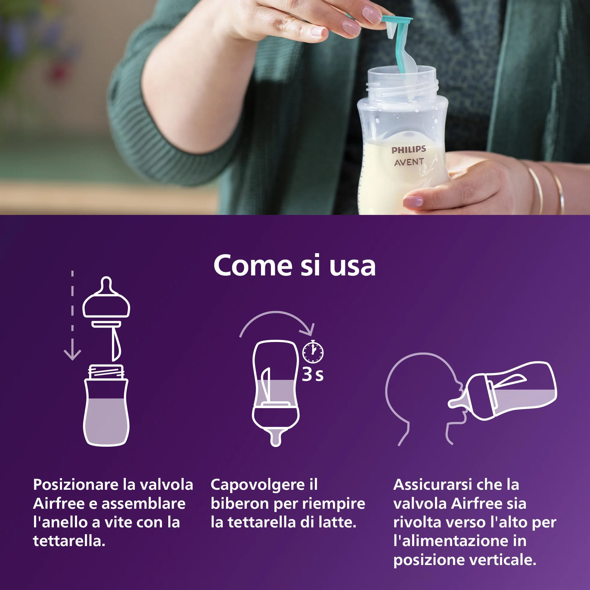 Philips Avent Biberon Natural Response 125 ml Airfree bez BPA SCY670/01