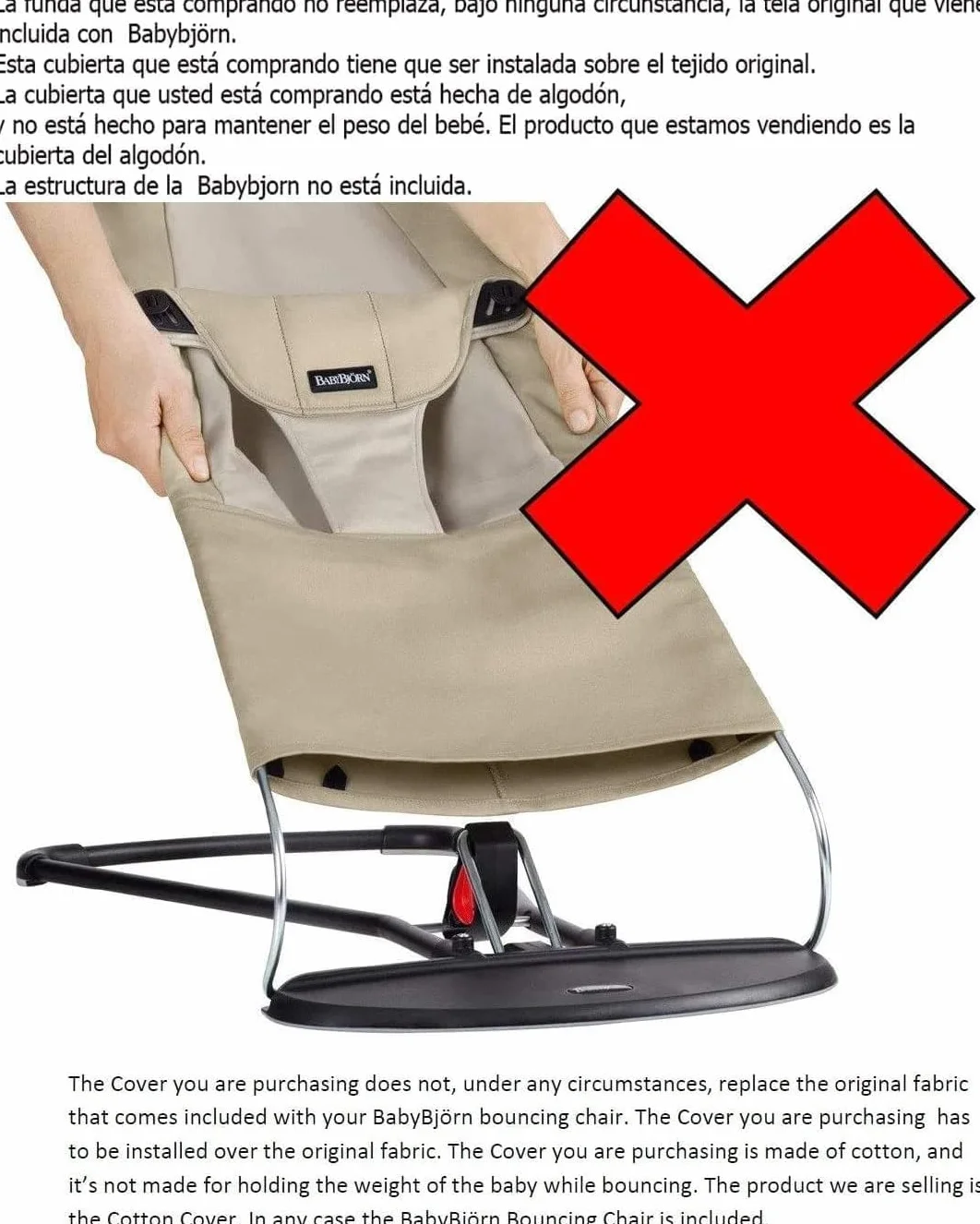 BabyBjörn ® Fodera per Amaca Balance, Soft e Bliss Anallergico Cotone Traspirante