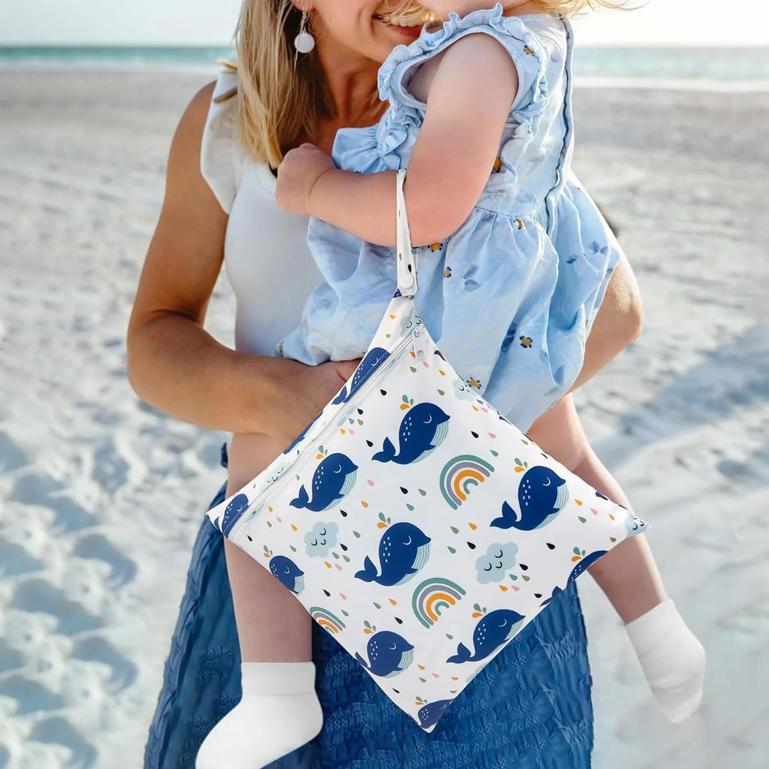 Wetbag Kindergarten 28x30 cm Borsa Impermeabile con Cerniera per Pannolini Nuoto Costumi da Bagno 2 Pezzi TPU