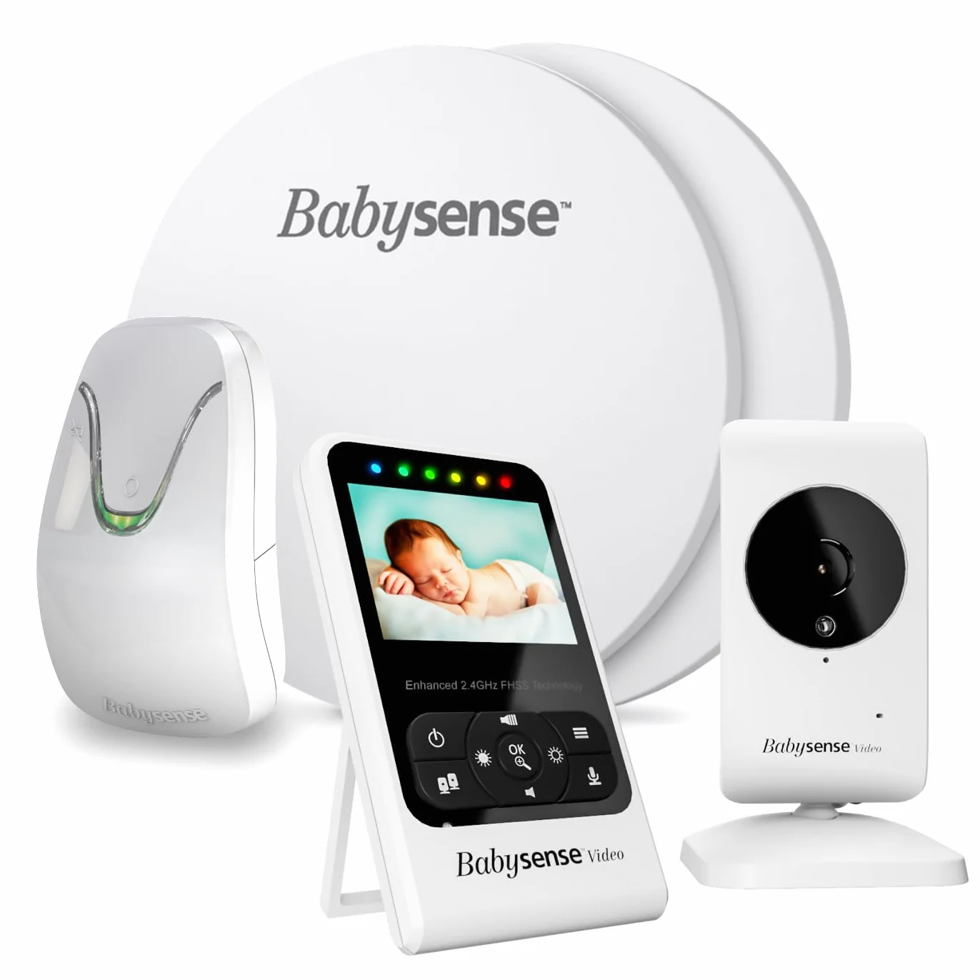 Babysense Baby Monitor con Certificato Medico, 2 Sensori, Avvisi di Irregolarità Respiratoria