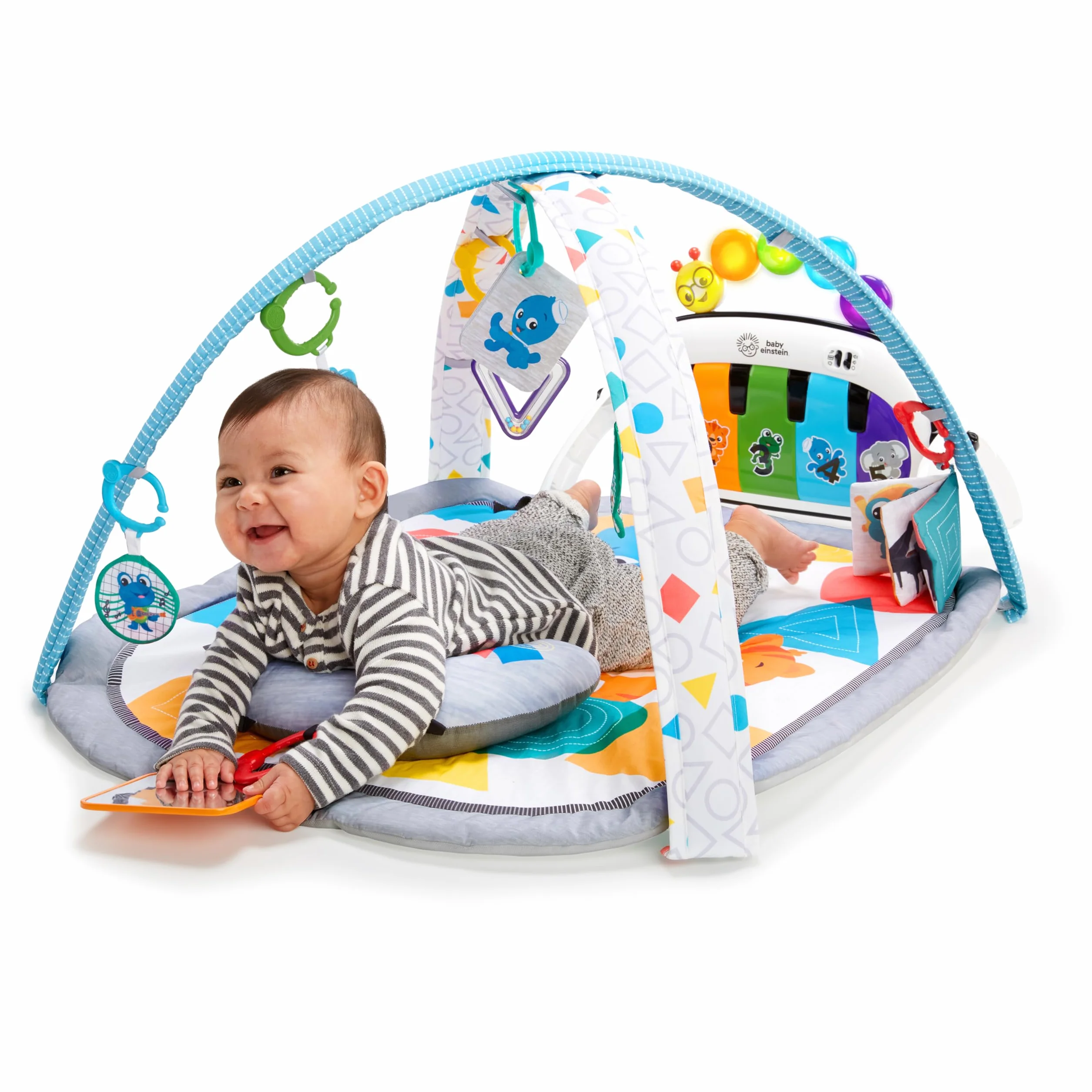 Baby Einstein Kickin' Tunes 4in1 Palestrina Multiattivita Musicale per Bambini con Pianoforte, 70+ Suoni, Luci, Arco di Gioco