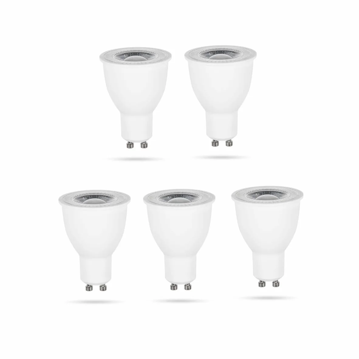 Lampadina LED Gu10 10W, tensione ampia 100-265V, senza lampo lampeggiante,chip LED 2835, per illuminazione incassata/binaria, cucina di casa, soggiorno (230V-10W 5pcs/luce calda 2700K)