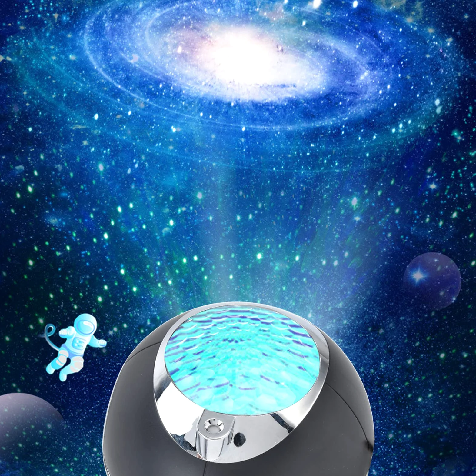 Lampada proiettore a stella, luminosità regolabile, proiezione musicale, luce notturna, cronometraggio, telecomando colorato, ricaricabile, 1800 mAh, per feste per bambini