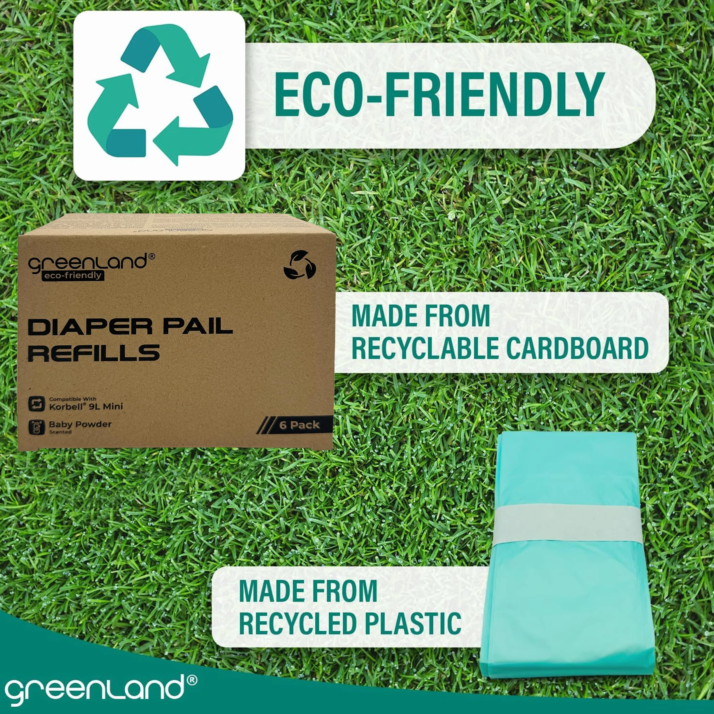 Korbell Ricariche ecologiche secchi pannolini Mini 9L blu 6 sztuk