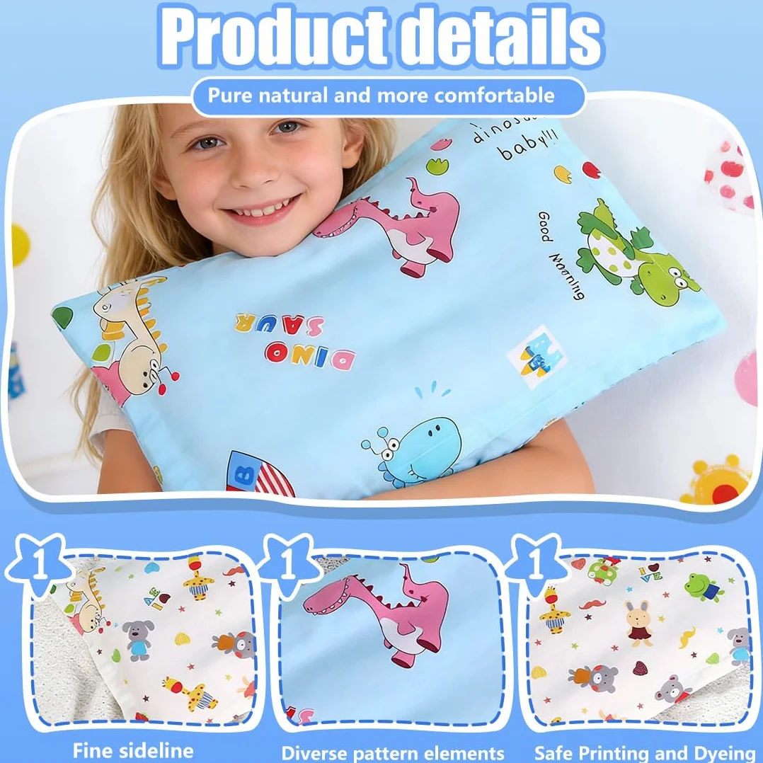 Federa cuscino 30x50 100% cotone per bambini traspirante
