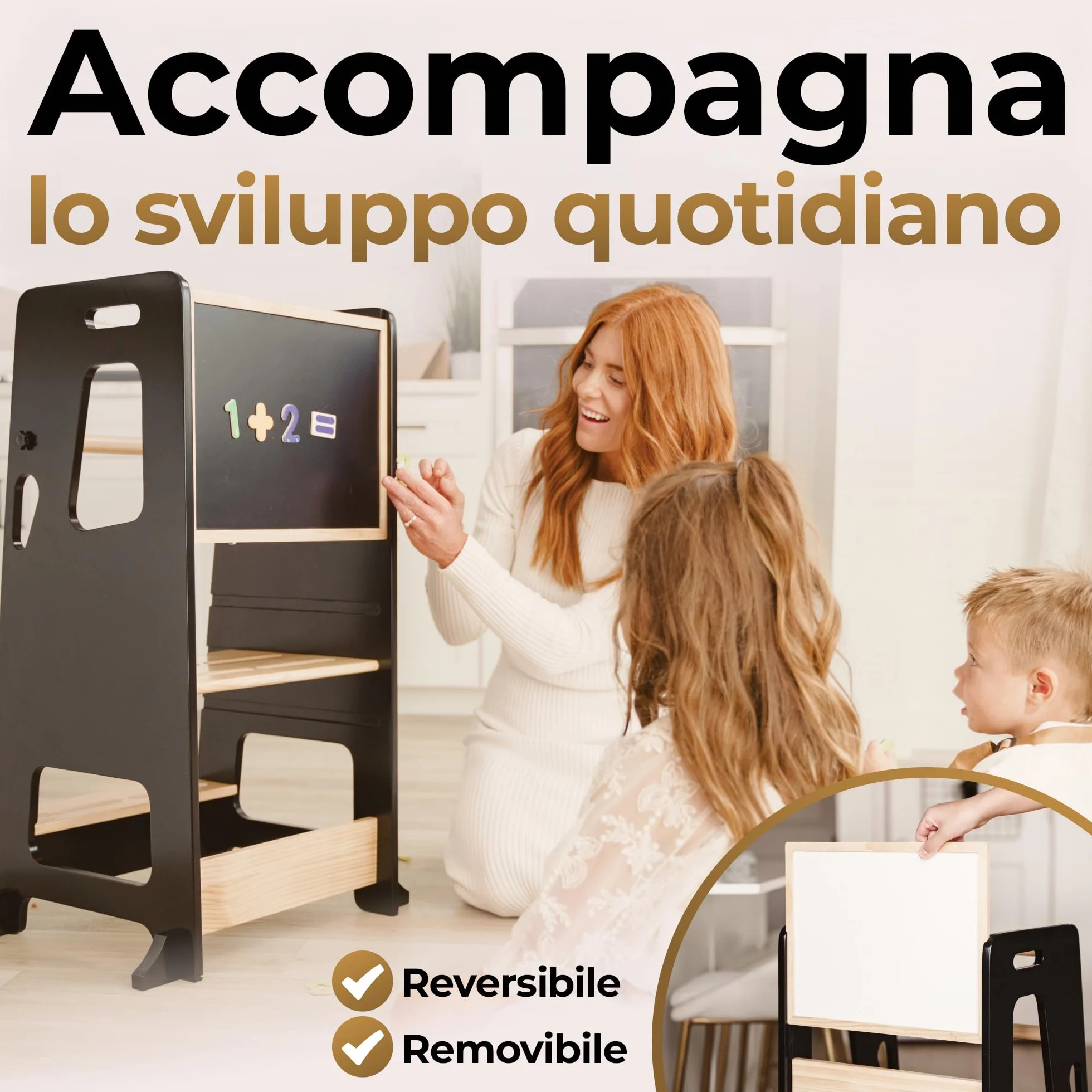 BEY & CO® Wieża Obserwacyjna dla Dzieci - Regulowana 3 poziomy, Antypoślizgowa