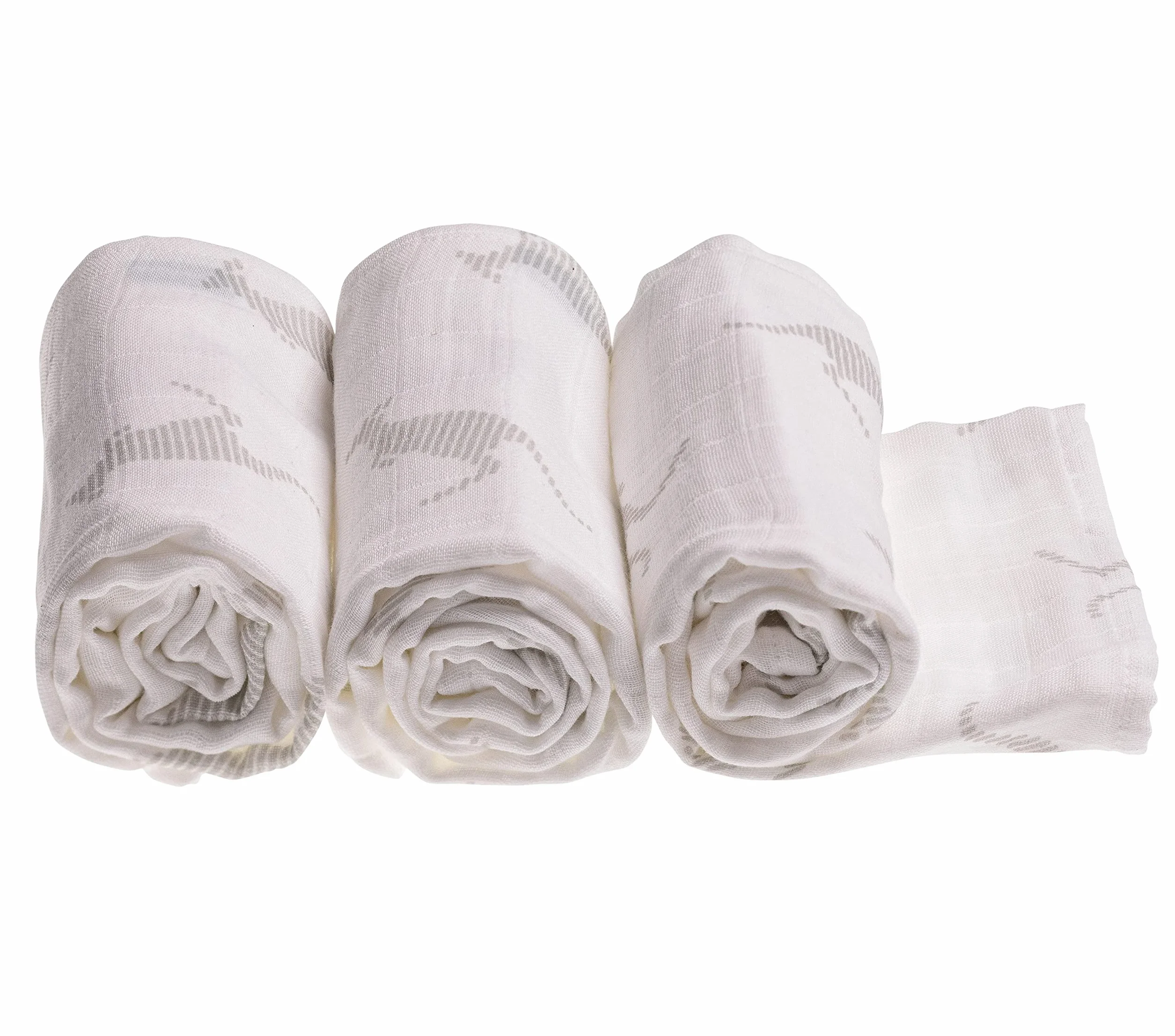 Teli Mussole Oekotex Neonato 70 x 70 cm Confezione da 3 Grey Kanga