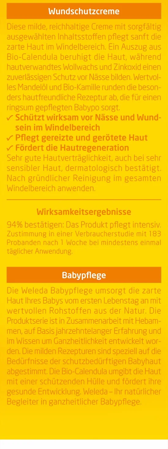 Weleda Baby Crema Protettiva Calendula 75 ml per cambio pannolino lenisce e protegge