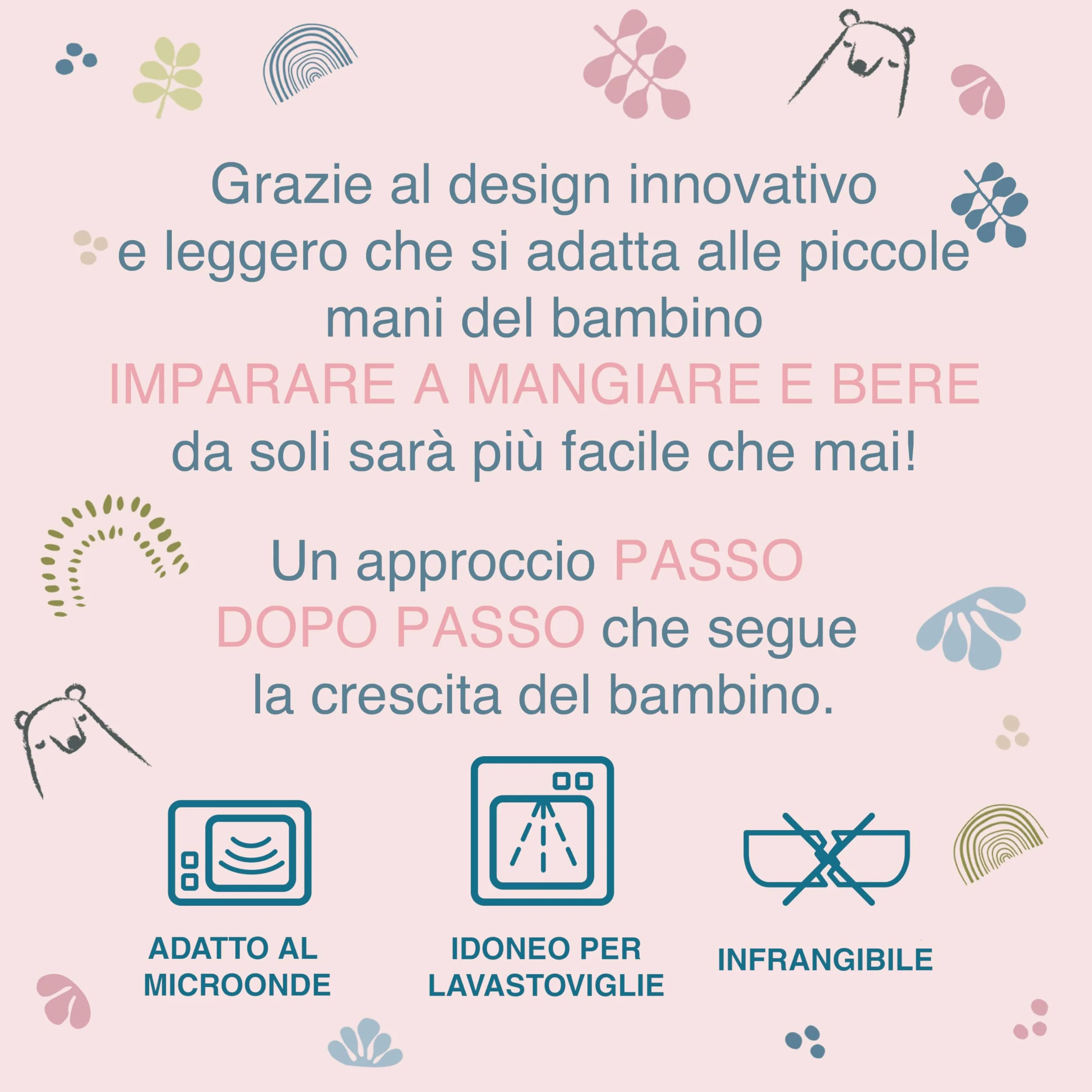 Suavinex Tazza didattica per bambini 340 ml antigoccia 360 My Family Rosa