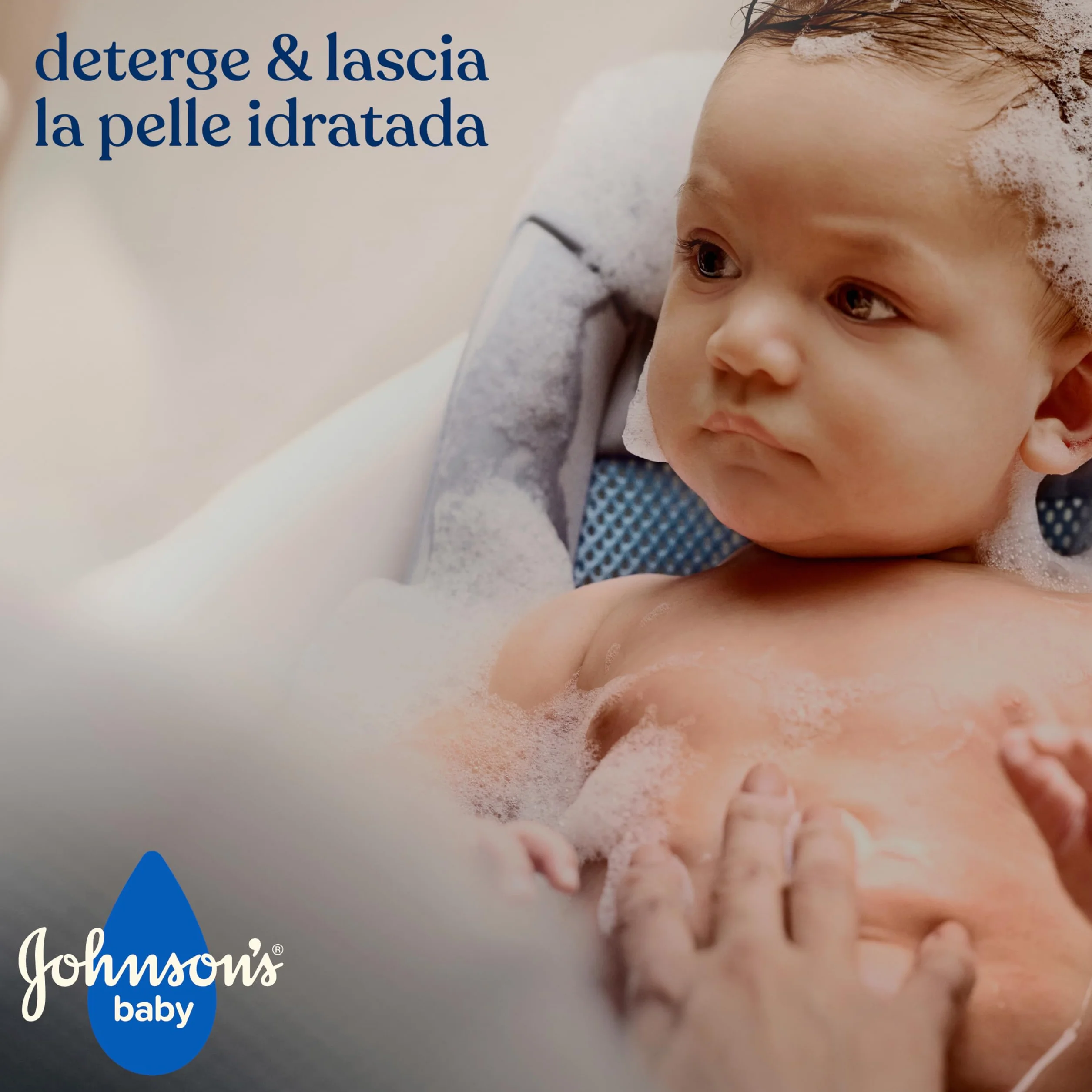 Johnson's Baby Top-to-Toe 3 in 1 Bagno dalla Testa ai Piedi 500 ml Bagnoschiuma e shampoo bambini per viso corpo e capelli
