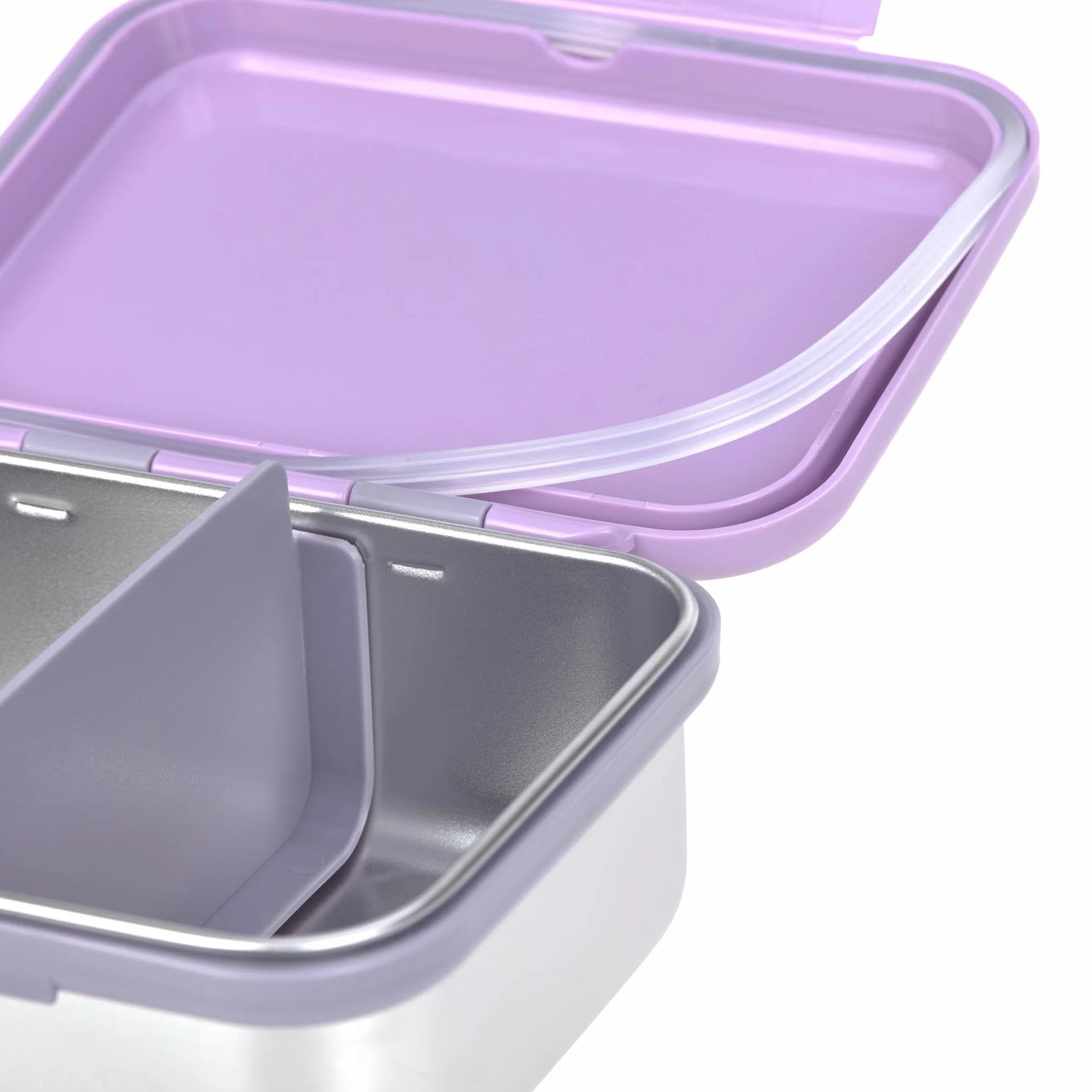 Lässig Lunchbox Stainless Steel Little Gang Heart lilac scatola per il pranzo bambini acciaio inox