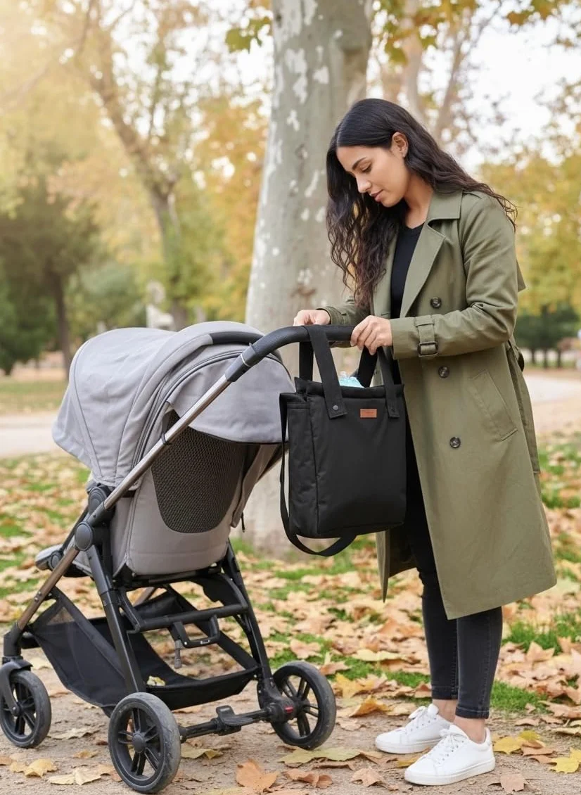 TENDS Borsa per passeggino spaziosa con funzione di borsa maternità organizzatore multiuso