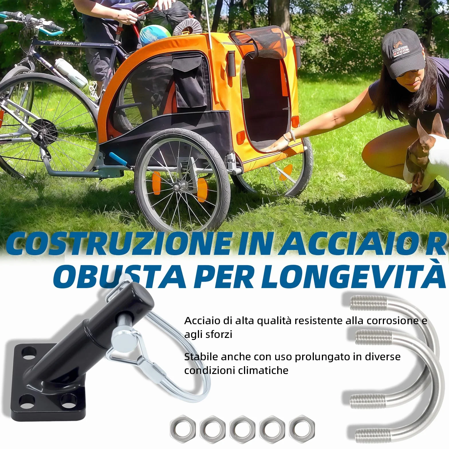 Thule Burley Croozer Adattatore Universale Coppia per Rimorchio Bici 17 mm
