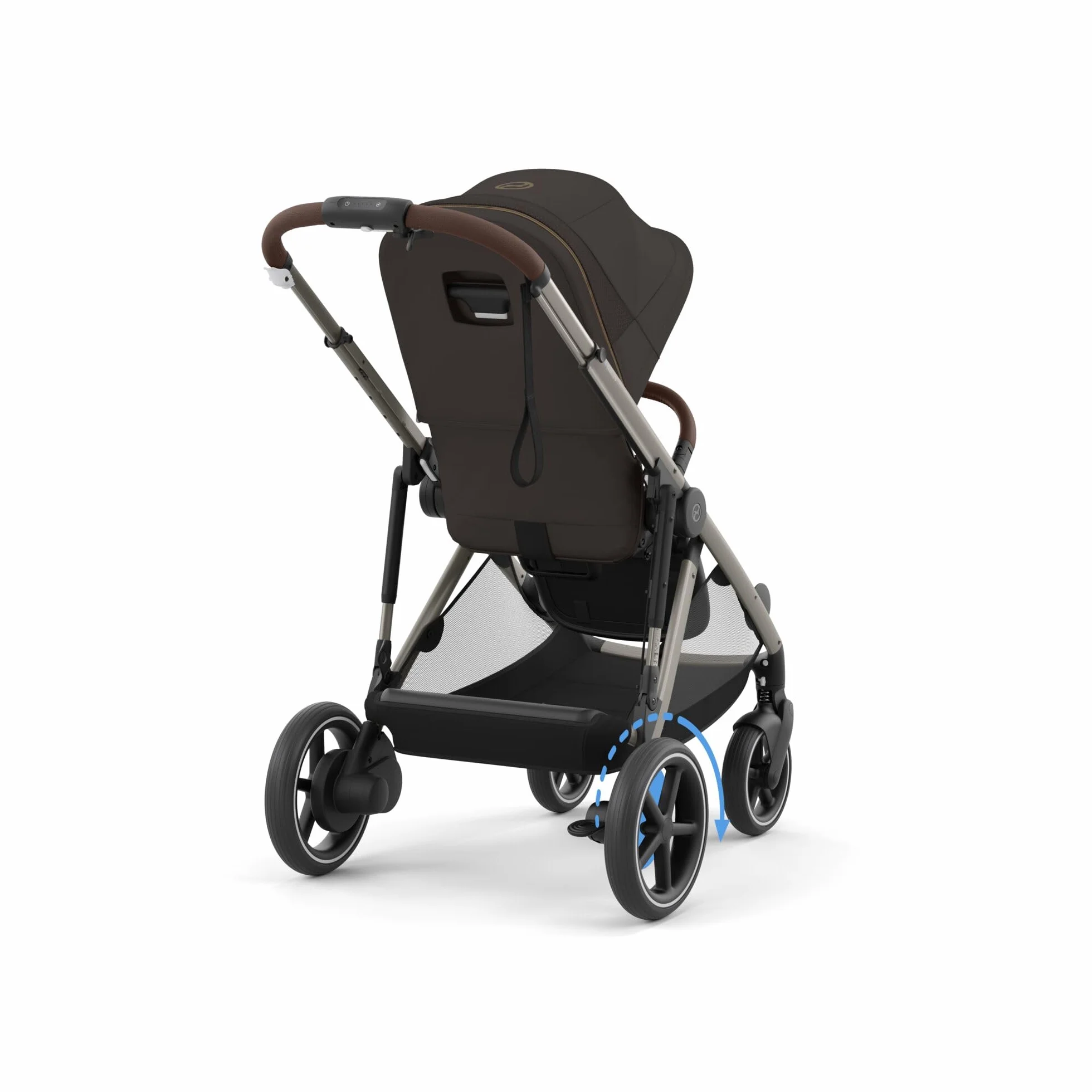 CYBEX Passeggino Gold e-GAZELLE S, max. 22 kg, sistema all-in-1 con azionamento elettrico, Chocolate Brown