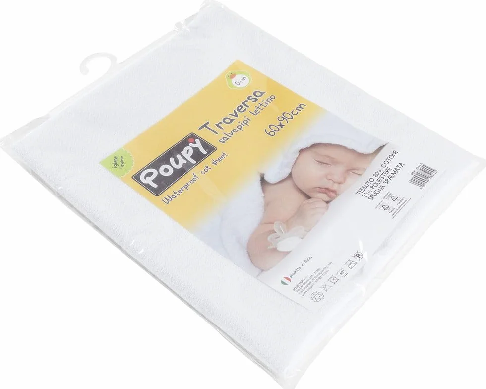 Poupy Traversa salvapipì per lettino neonati cotone PVC