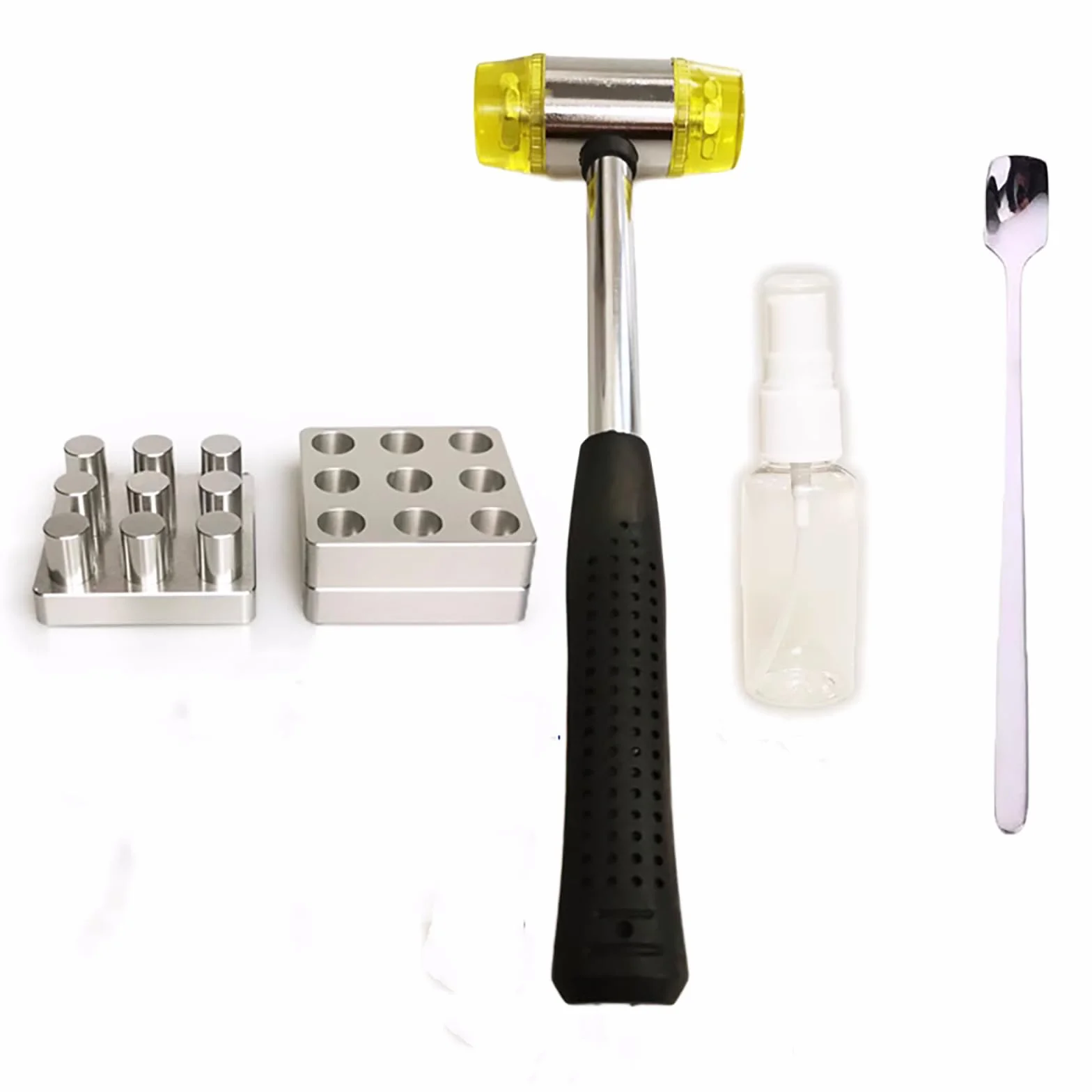 Piccola pressa per compresse di polvere in alluminio stampi per polvere di latte (9 fori)