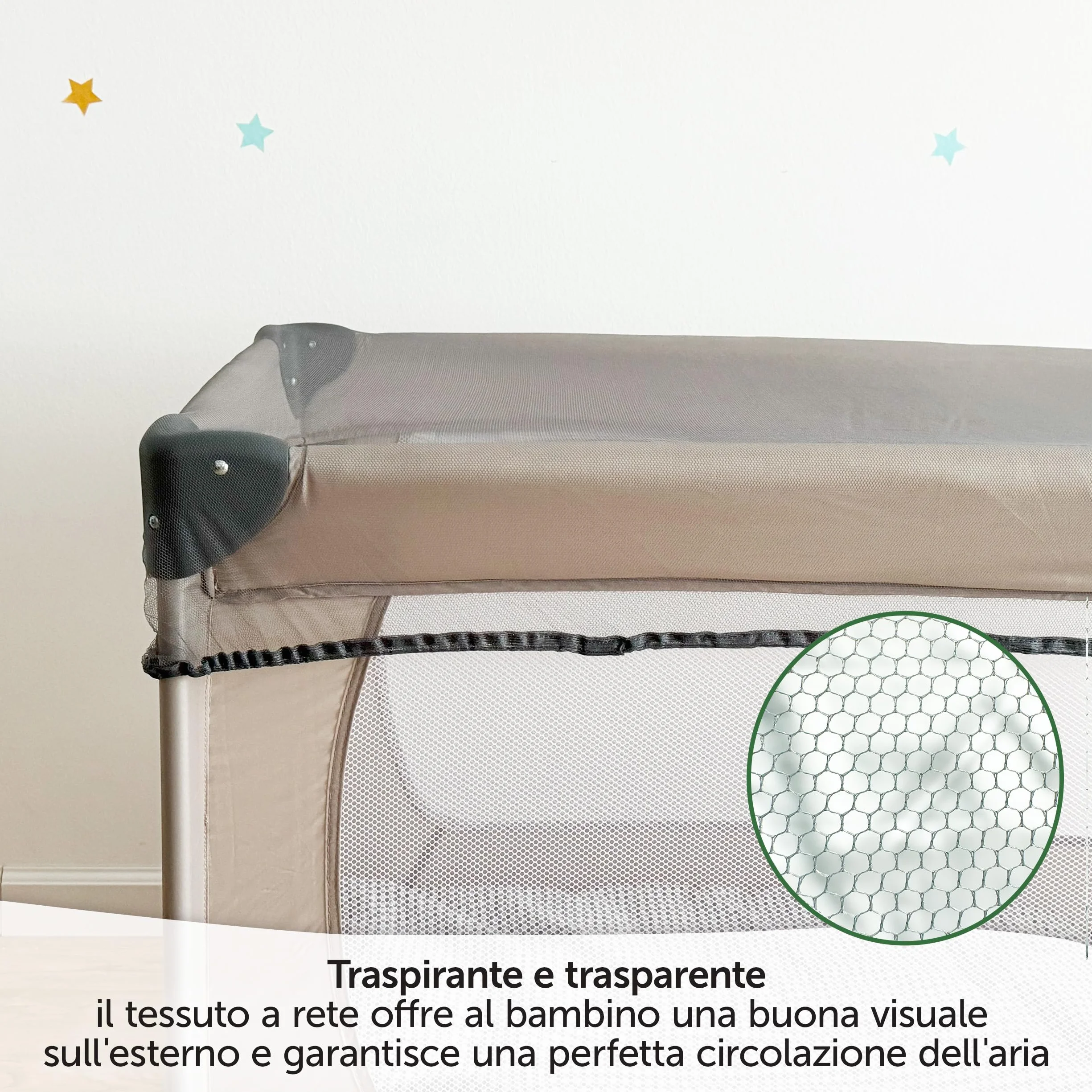 Zanzariera Universale Anti-Insetti per Lettino da Viaggio e Campeggio – Rete Protettiva Traspirante con Elastico