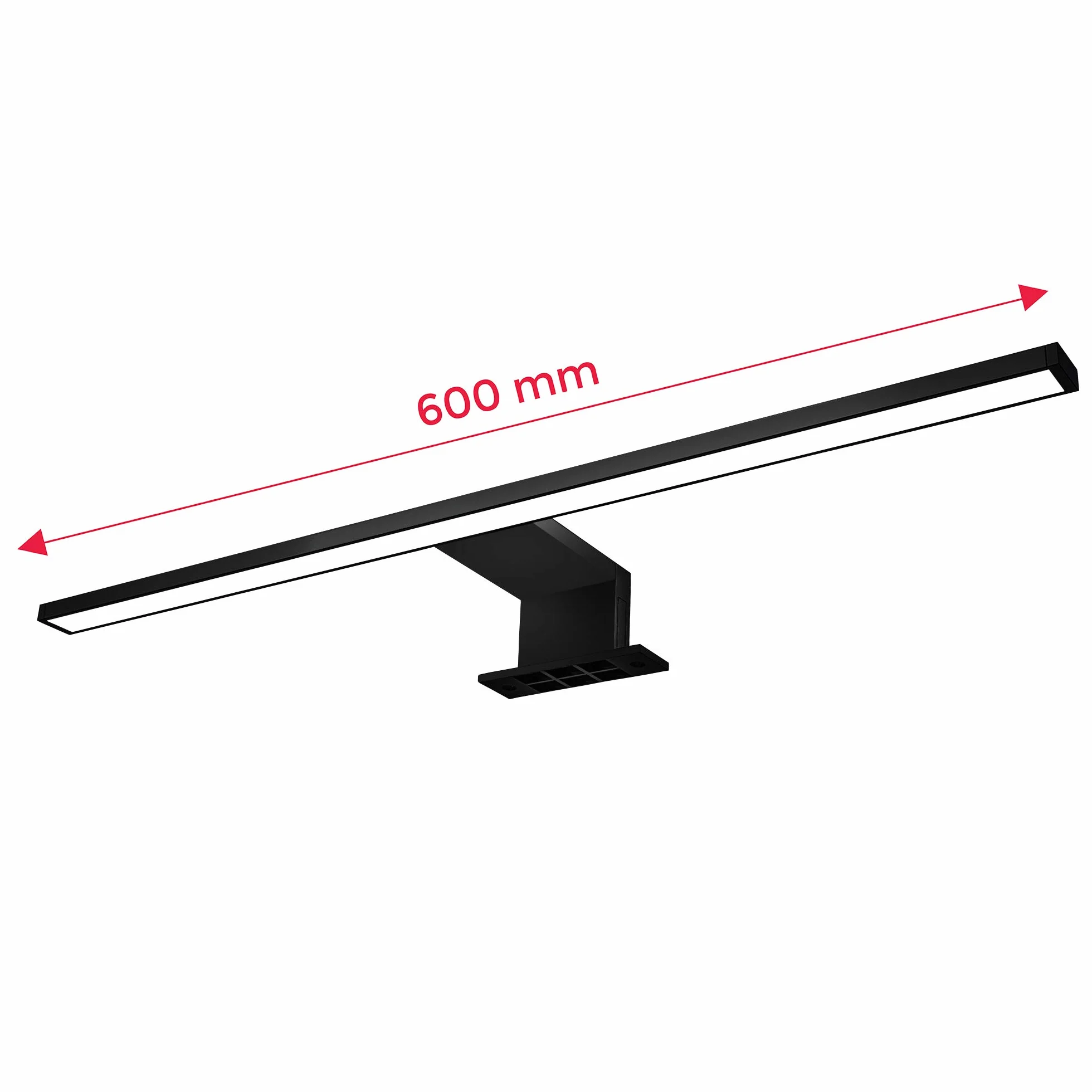 B.K.Licht Luce da specchio LED, luce bianca neutra 4000K, larghezza 60 cm, luce per bagno, lampada per trucco, lampada per bagno, lampada da specchio, 8 W, 780 Lm, 230 V, IP44