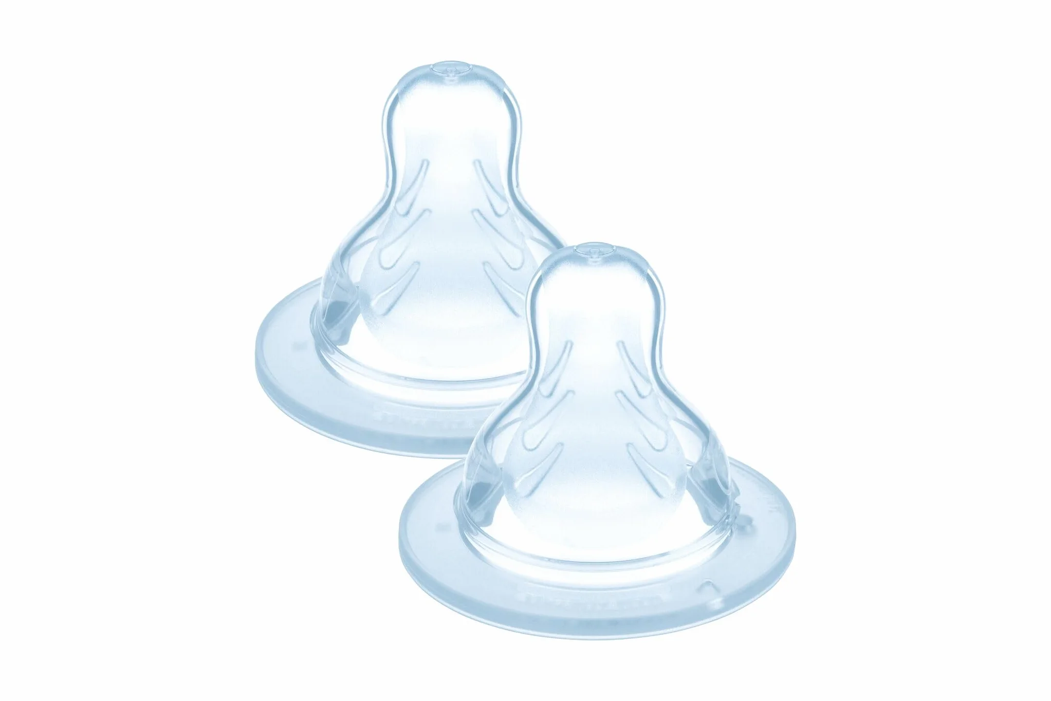 MAM Tettarella Misura X Set da 2, Silicone SkinSoft piatta e simmetrica per liquidi densi e pappe, accessori neonato 6+ mesi
