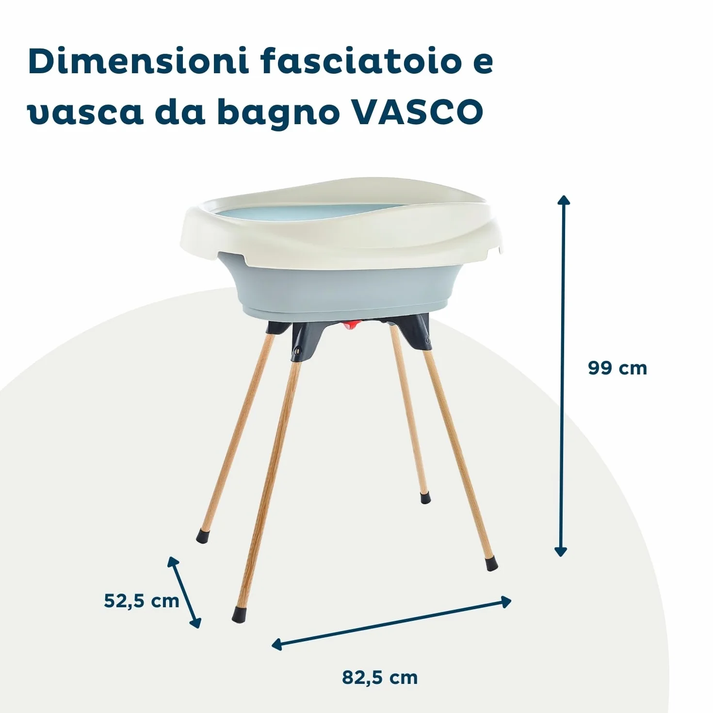 THERMOBABY Kit fasciatoio e vasca da bagno VASCO 2 in 1 dalla nascita fino a 12 mesi 11 kg Made in France