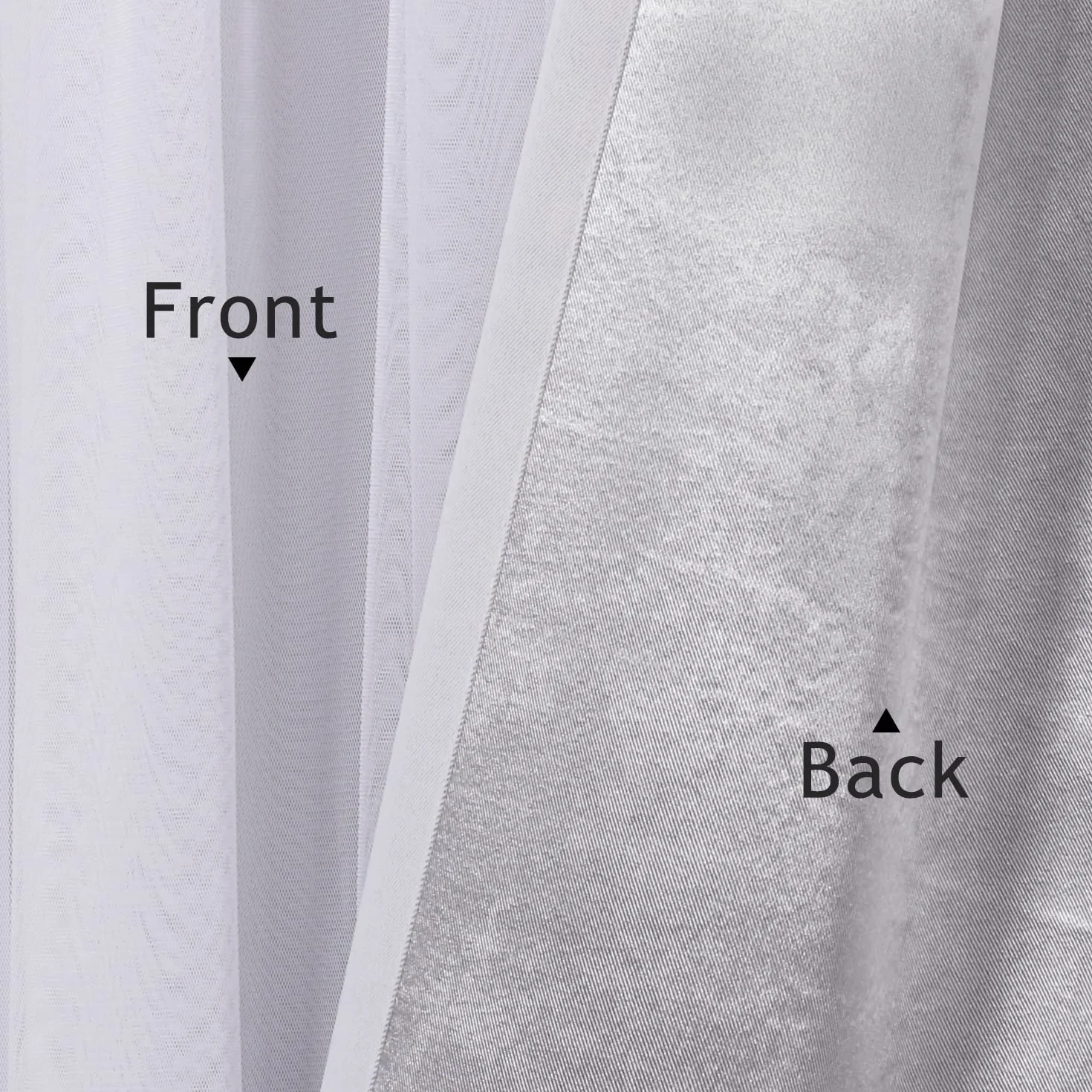 Bonzer Tende Oscuranti a Doppio Strato Bianco Grigio 132x213 cm Set 2 Pannelli
