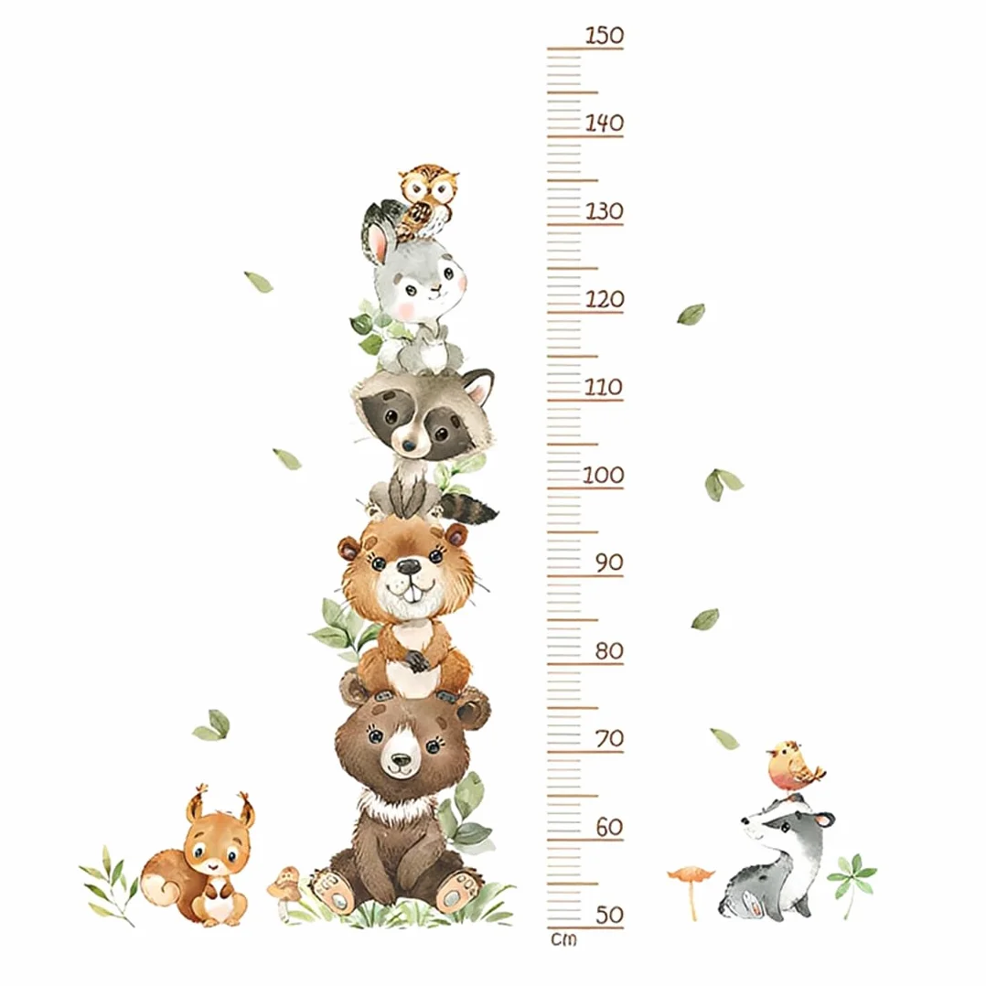 Metro adesivo murale misura altezza bambini 50-150 cm decorazione camerette