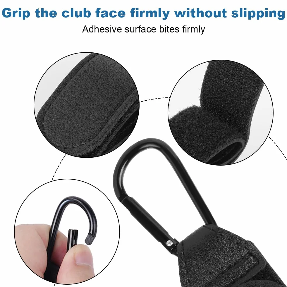Ganci Passeggino Universali 4 Pezzi Nero Antiscivolo Fino a 5 kg Accessori in Pelle
