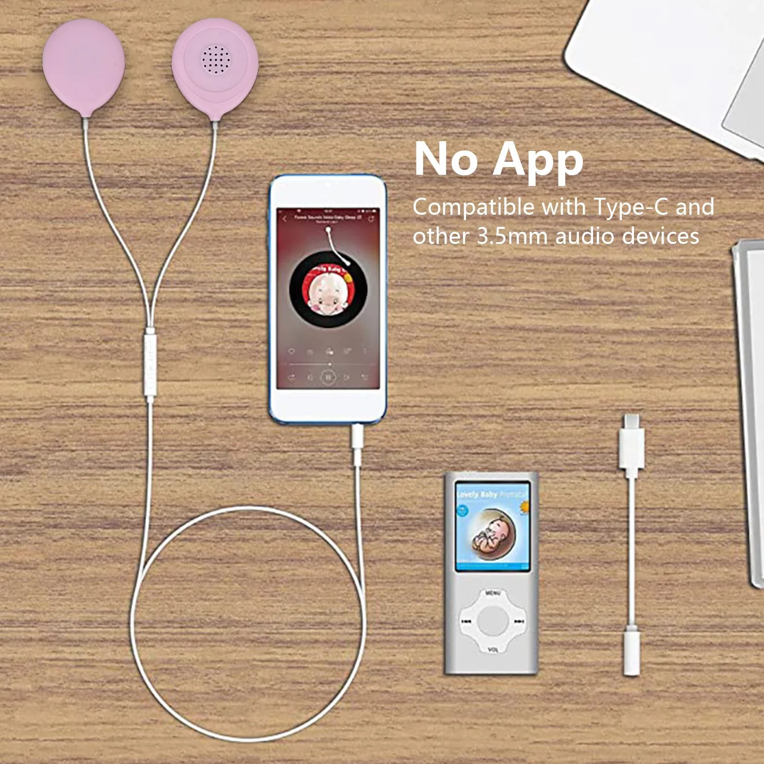 Cuffie Prenatali Monitor Gravidanza Dispositivo Audio Pancia Regalo Future Mamme