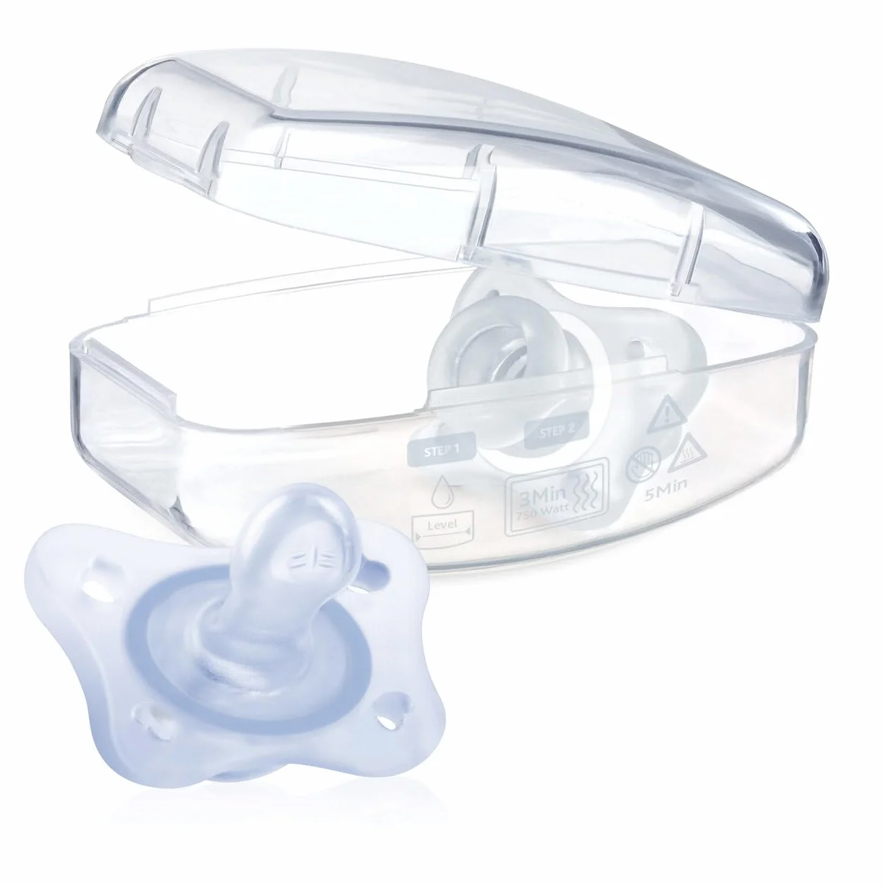 Chicco PhysioForma Ciuccio in Silicone 0-2 Mesi, 2 Pezzi, Blu