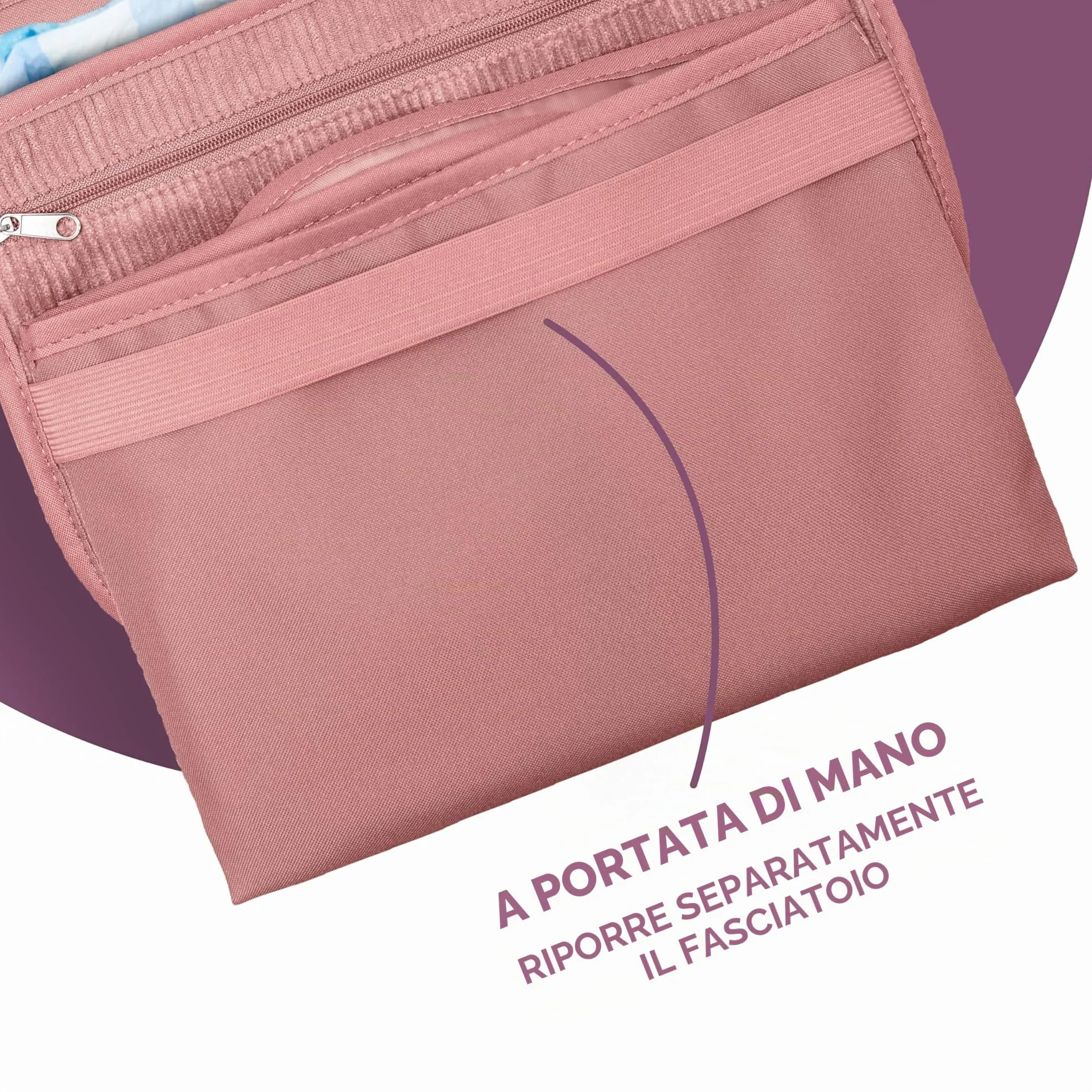 Jubi® Borsa cambio neonato con fasciatoio portatile – Compatta, grande capacità, organizer pannolini per viaggio e passeggino