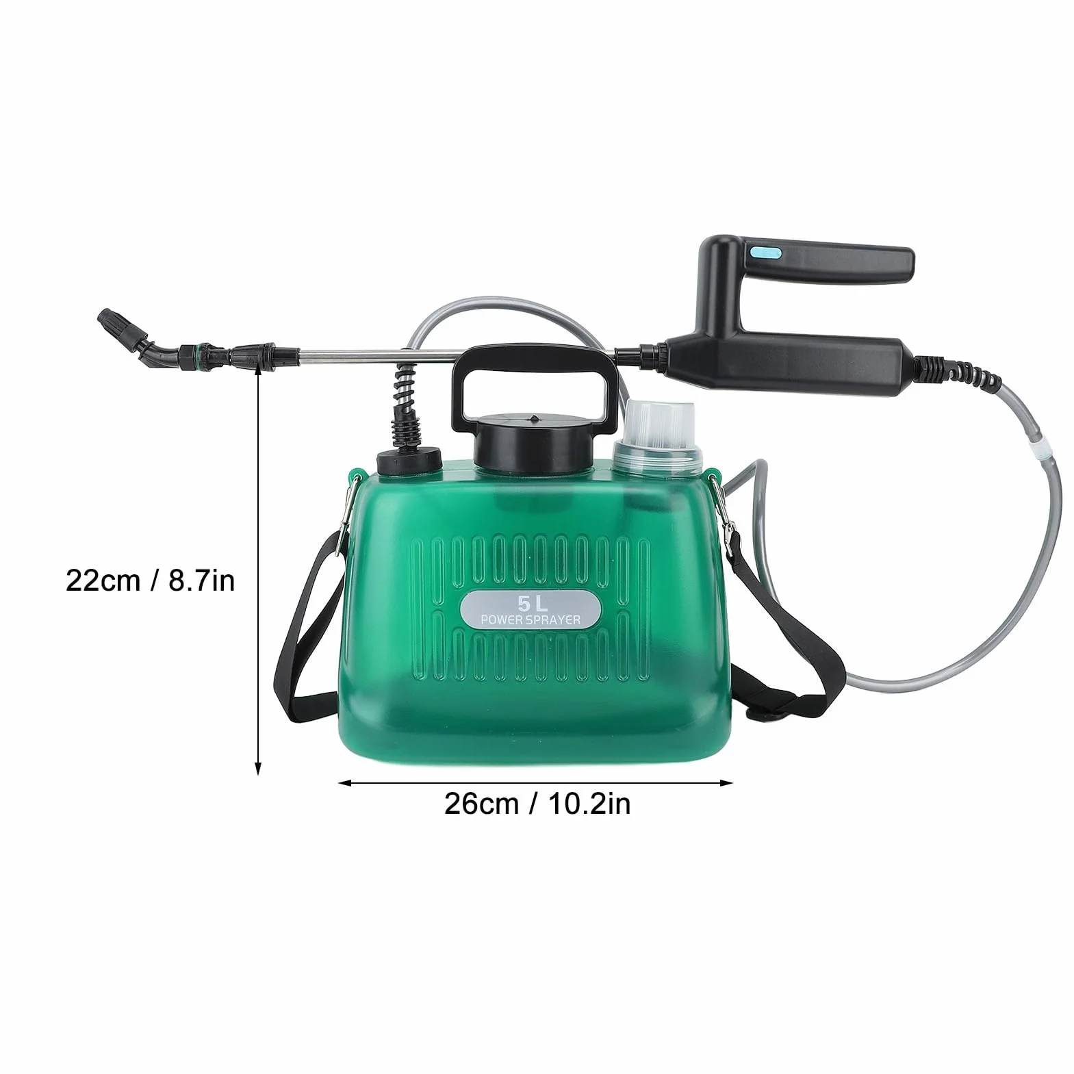 Spruzzatore Elettrico Portatile 5L 2000 mAh Automatico a Lungo Raggio