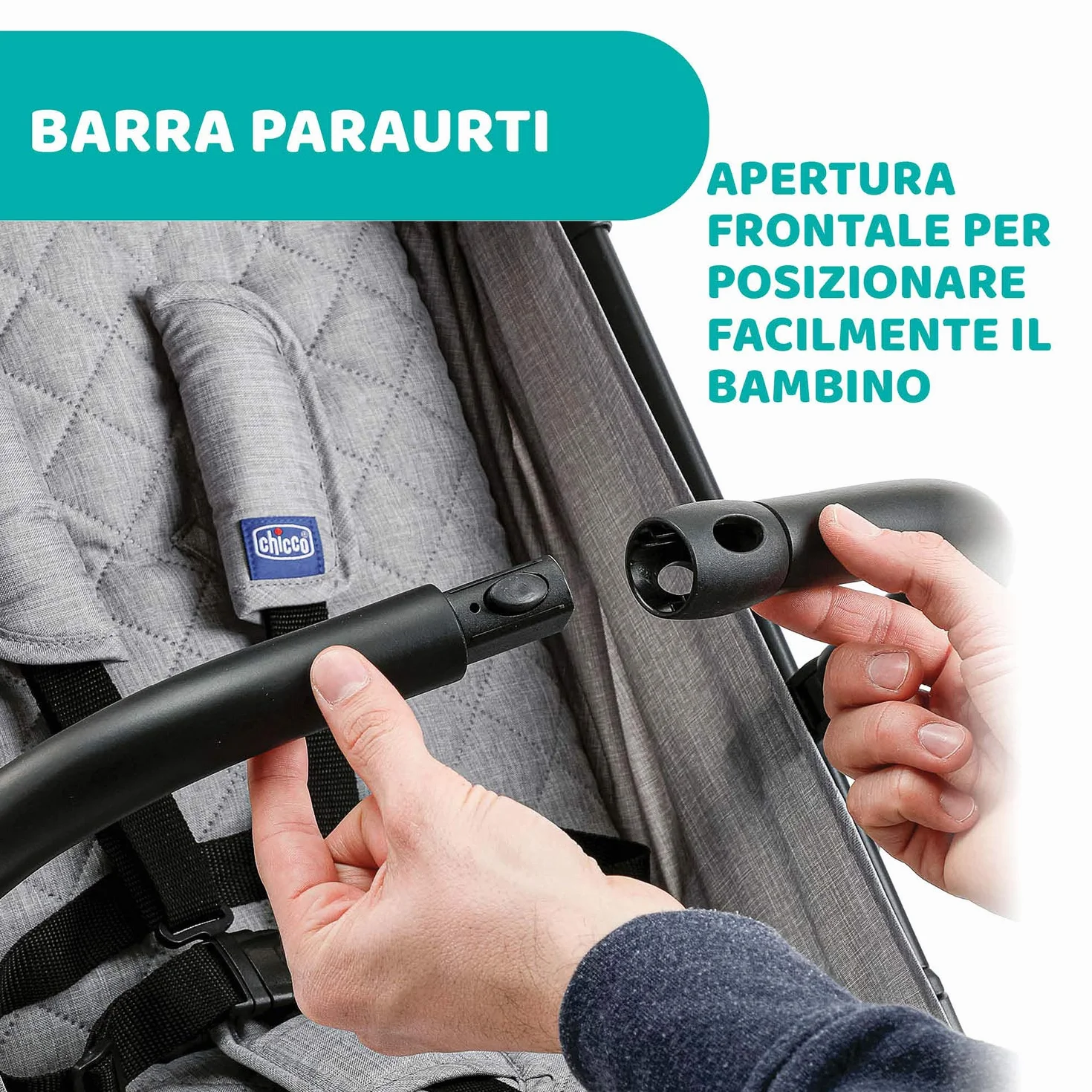 Chicco Trolley Me Passeggino Leggero Reclinabile Pieghevole 0-15 kg Chiusura Compatta Parapioggia Cappottina Estendibile Light Grey