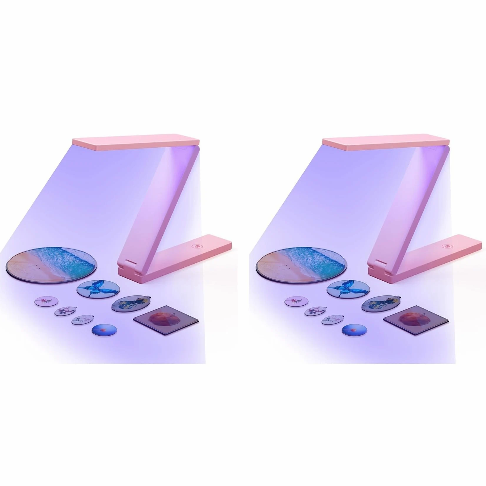2X Lampada UV per Polimerizzazione Della Resina, Uso, Forniture di Resina per Resina UV, Stampo In Resina, Decorazione Artigianale DIY