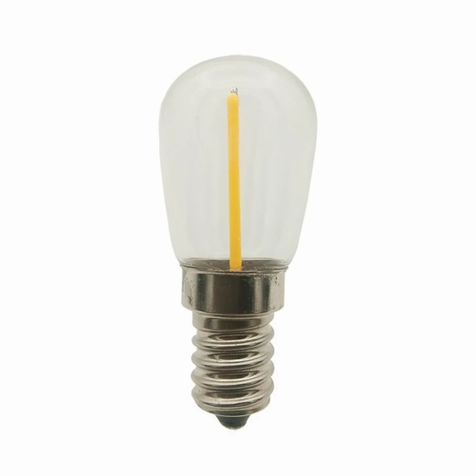 HHF Illuminazione domestica, Confezione da 50 luci LED for frigorifero AC220V E14/E12/E17 T26 0,5 W, luci di Natale in vetro trasparente(2200K Yellow,220V E14)