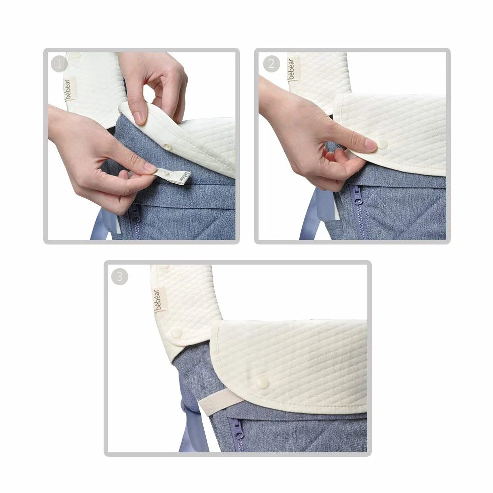 Bebear bavaglini in cotone 100% per marsupio neonato, 3 pezzi assorbenti Star
