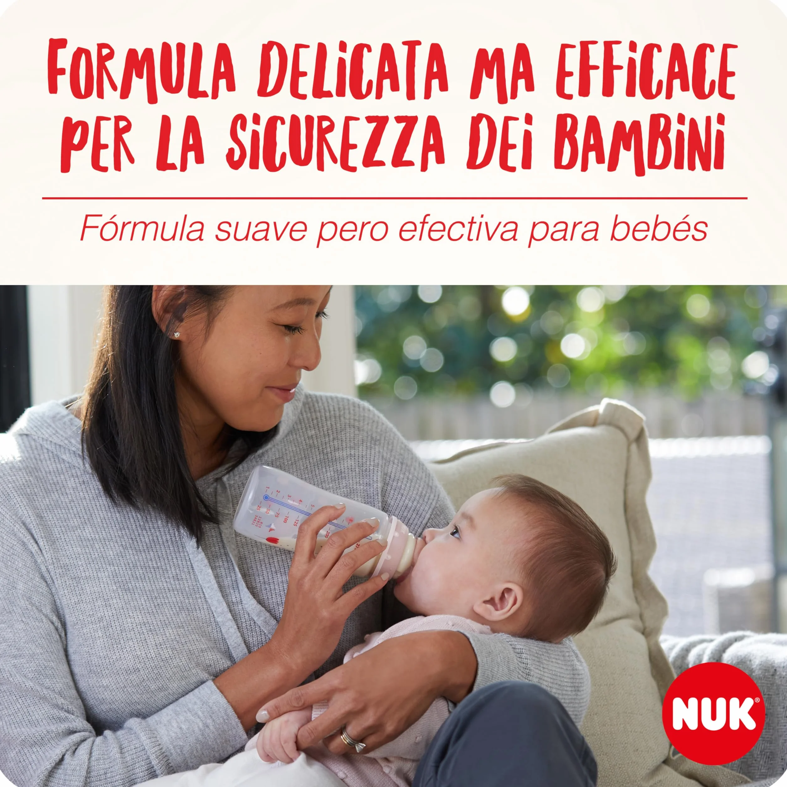 NUK Detergente per Biberon 500 ml pH Neutro Senza Profumo Confezione da 3