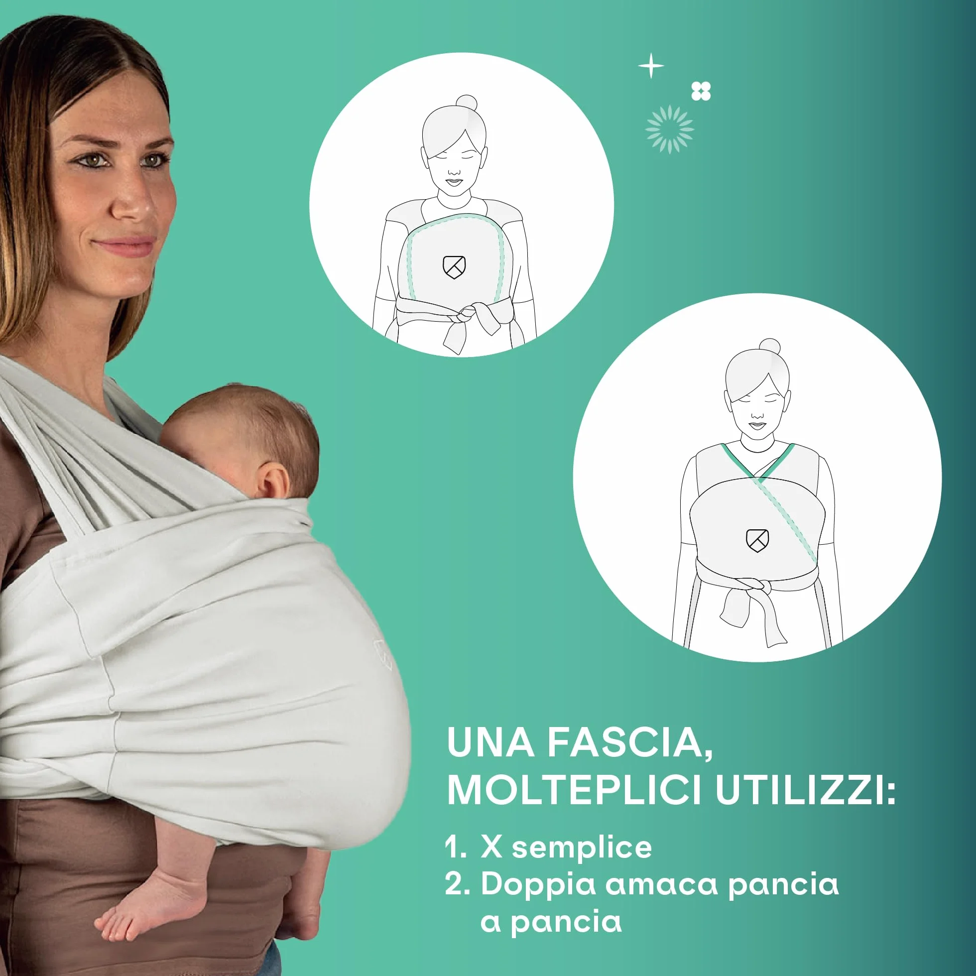 Koala Babycare Cuddle Band 2.0 Fascia neonato in cotone organico 15 kg