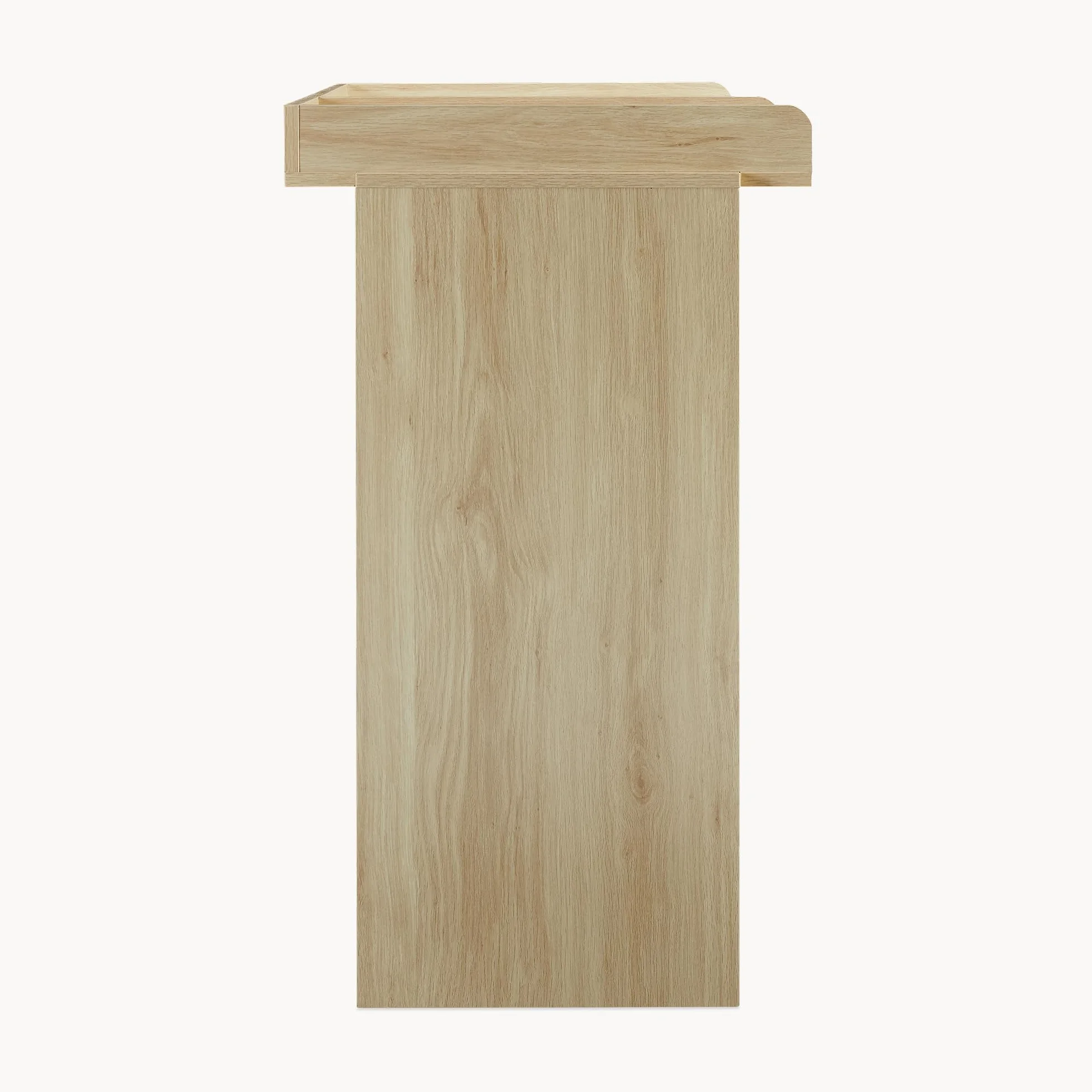 Cassettiera con Piano Fasciatoio Rimovibile 3 Cassetti 93x110x55 cm Effetto Rovere/Bianco