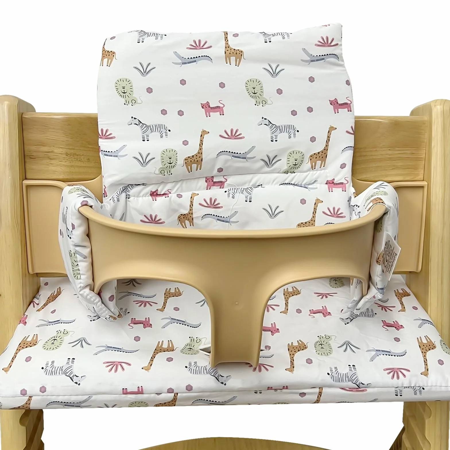 Cuscino per seggiolone Stokke antiscivolo cotone biologico lavabile motivo zoo