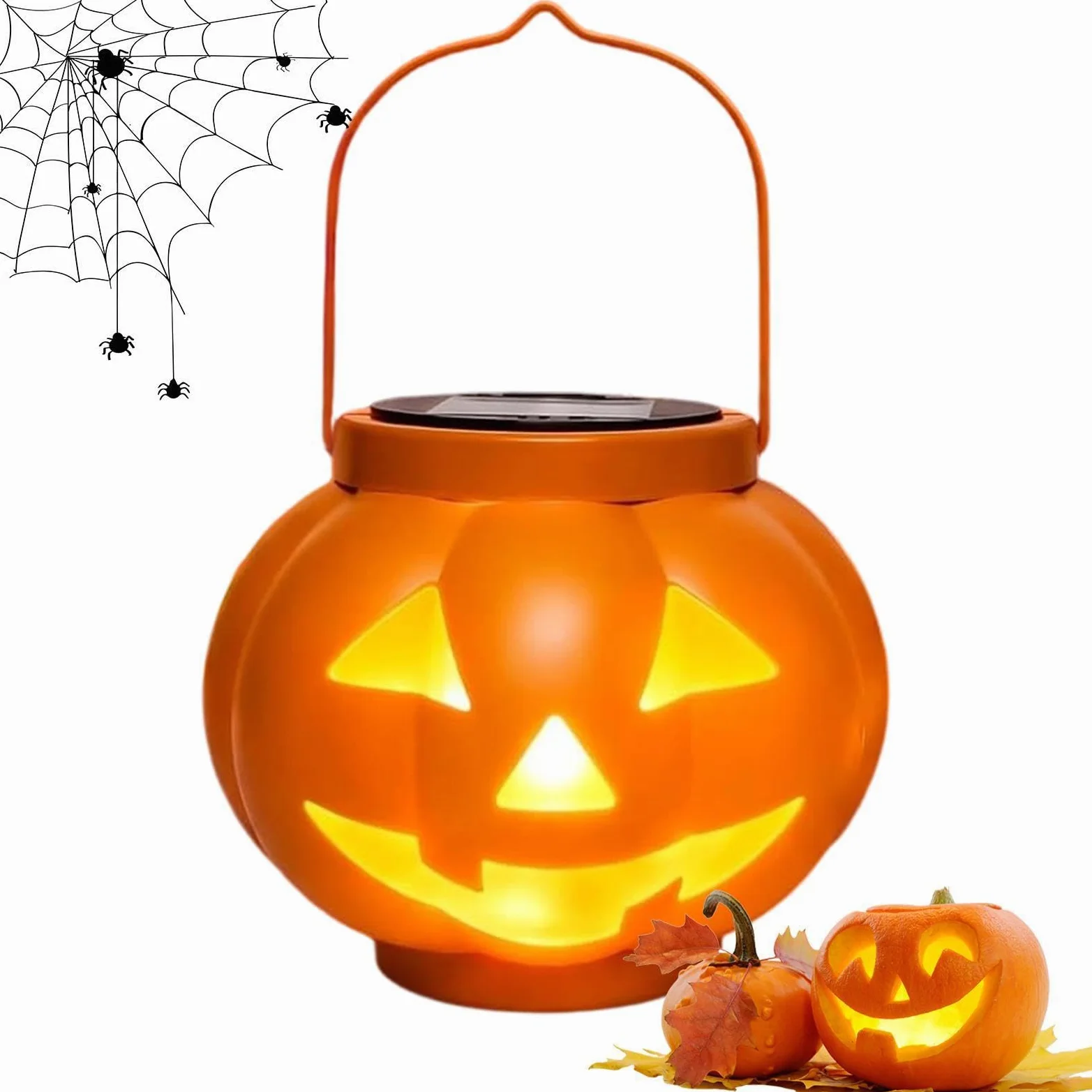 Lanterna Solare A Forma Di Lampada Decorativa Impermeabile | Lanterna Solare Halloween per Autunno Ringraziamento Giardino Cortile Sentiero Prato Albero
