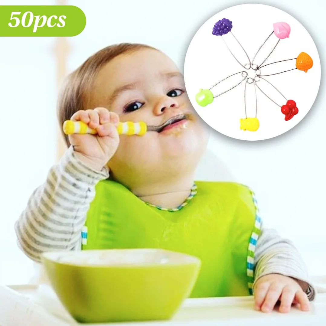 Spille da Balia 50 Pezzi Sicurezza Bambini Colorate Pannolini