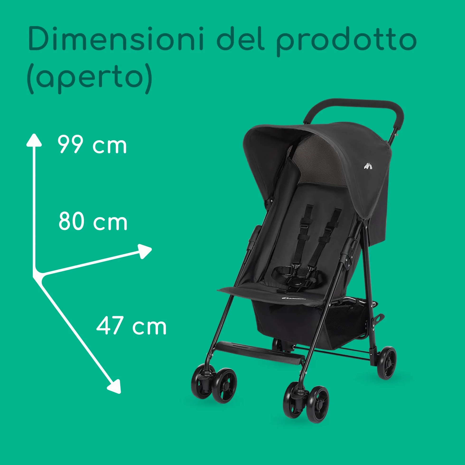 Bebeconfort Snow Passeggino Leggero 0+ 0-15 kg Pieghevole Chiusura Compatta Mineral Graphite